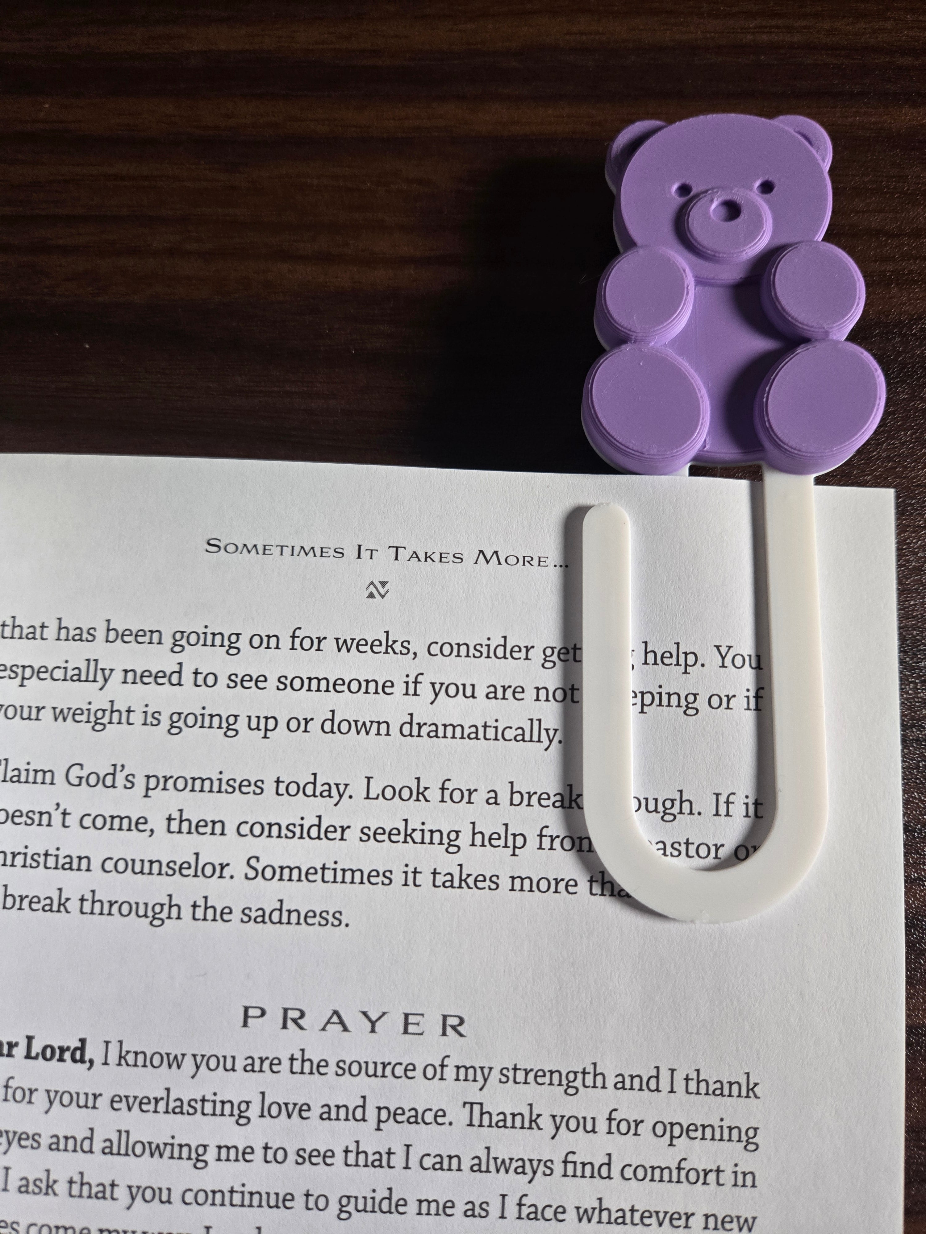 Gummie Bear style Bookmark- Purple