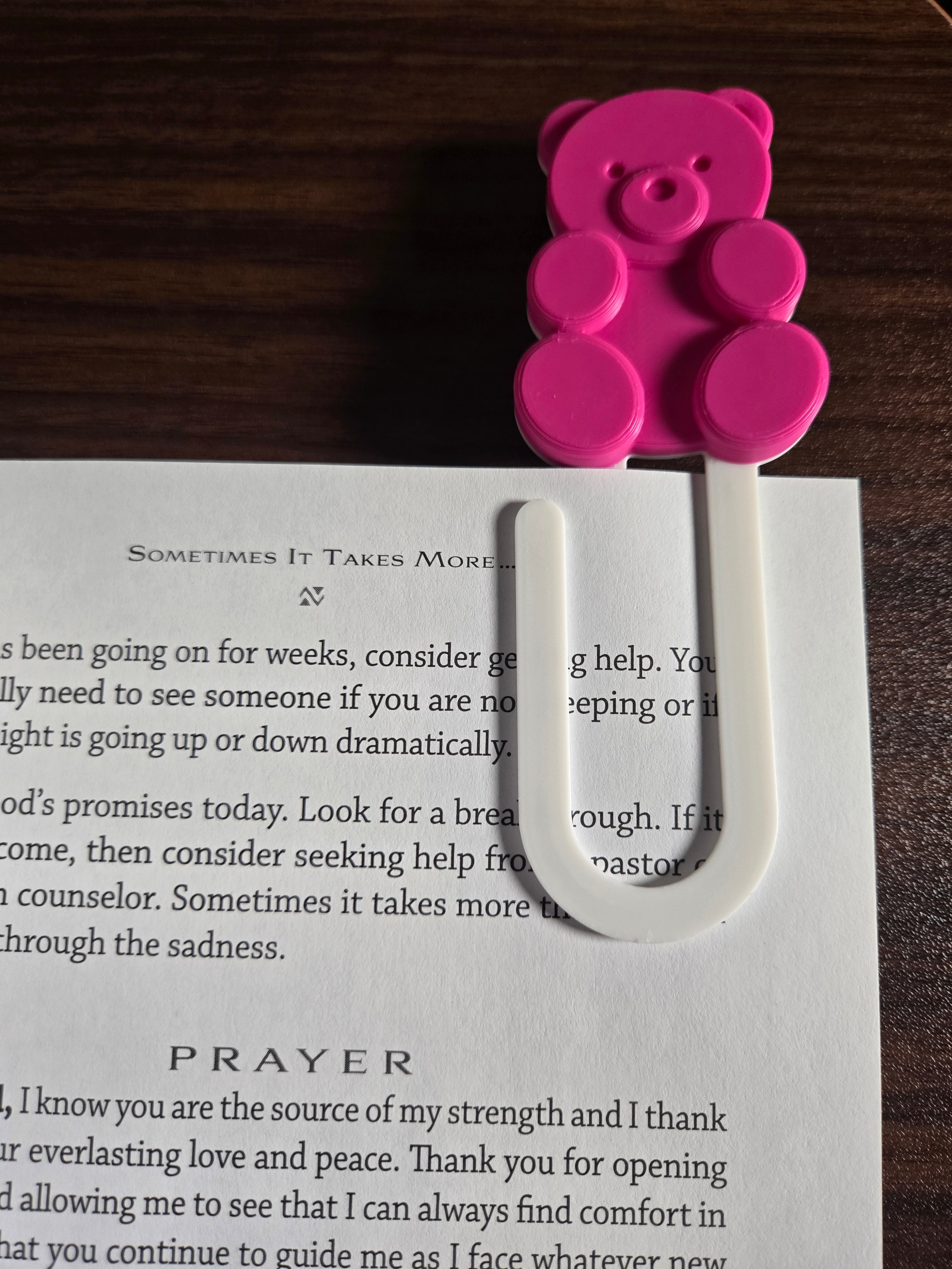 Gummie Bear style Bookmark- Deep Pink
