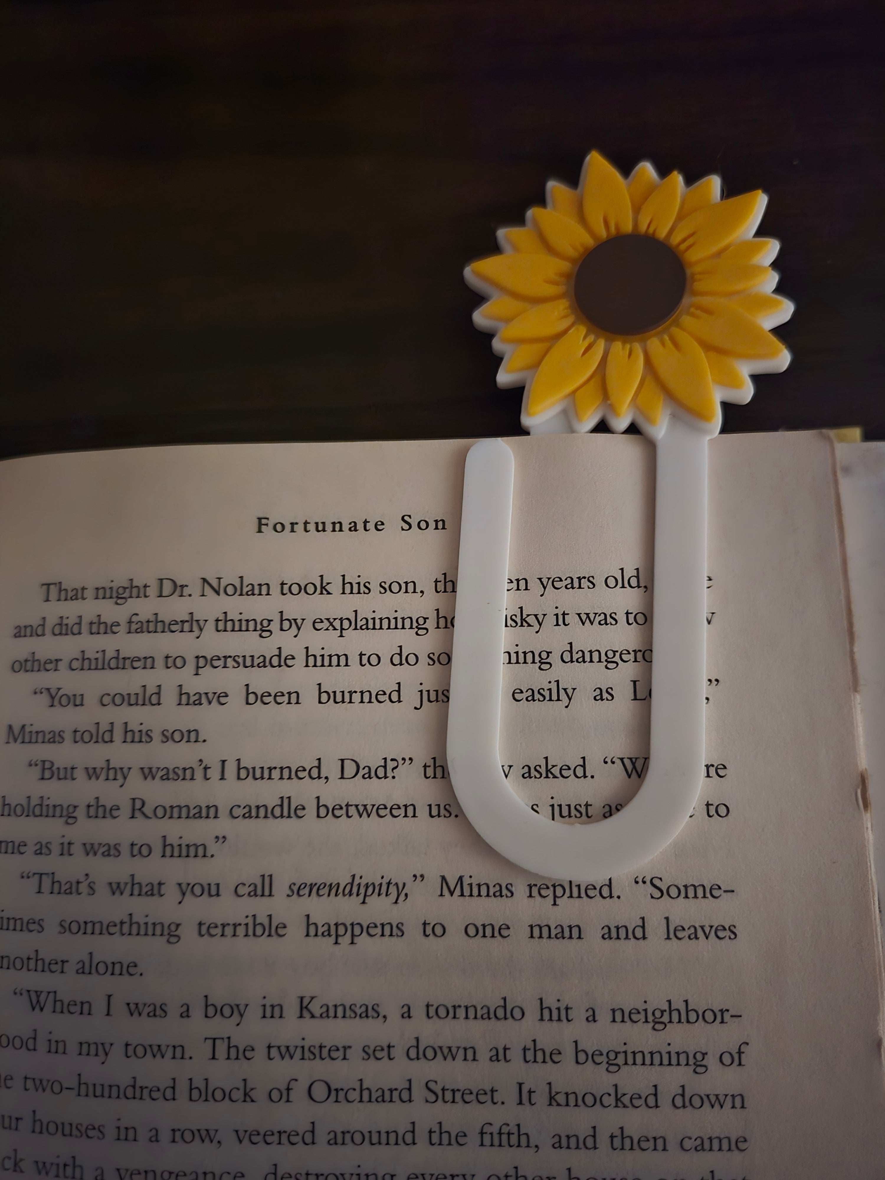 Sunflower style bookmark
