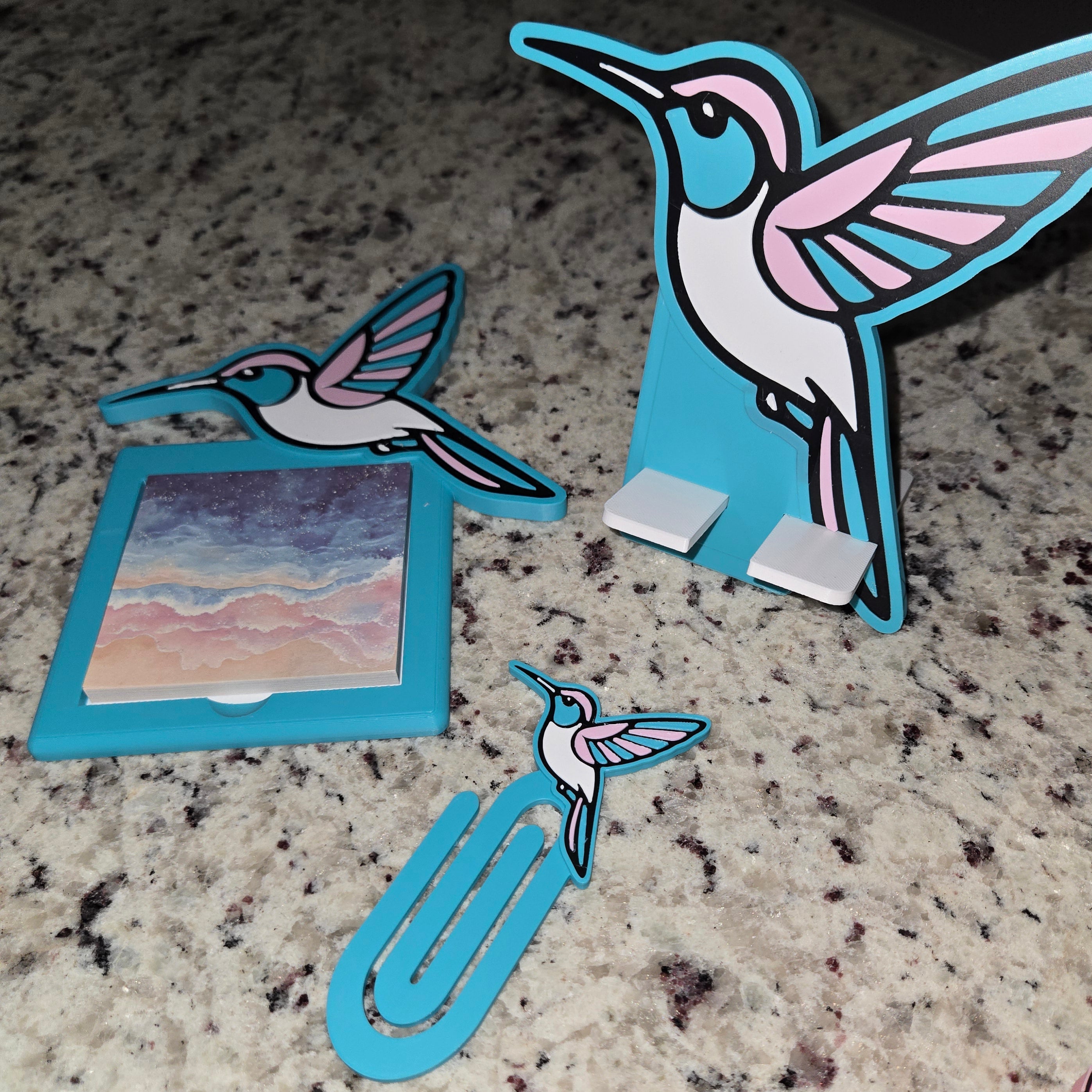 Hummingbird Desk Accessory Bundle – 3-Piece Desk Organization Set
