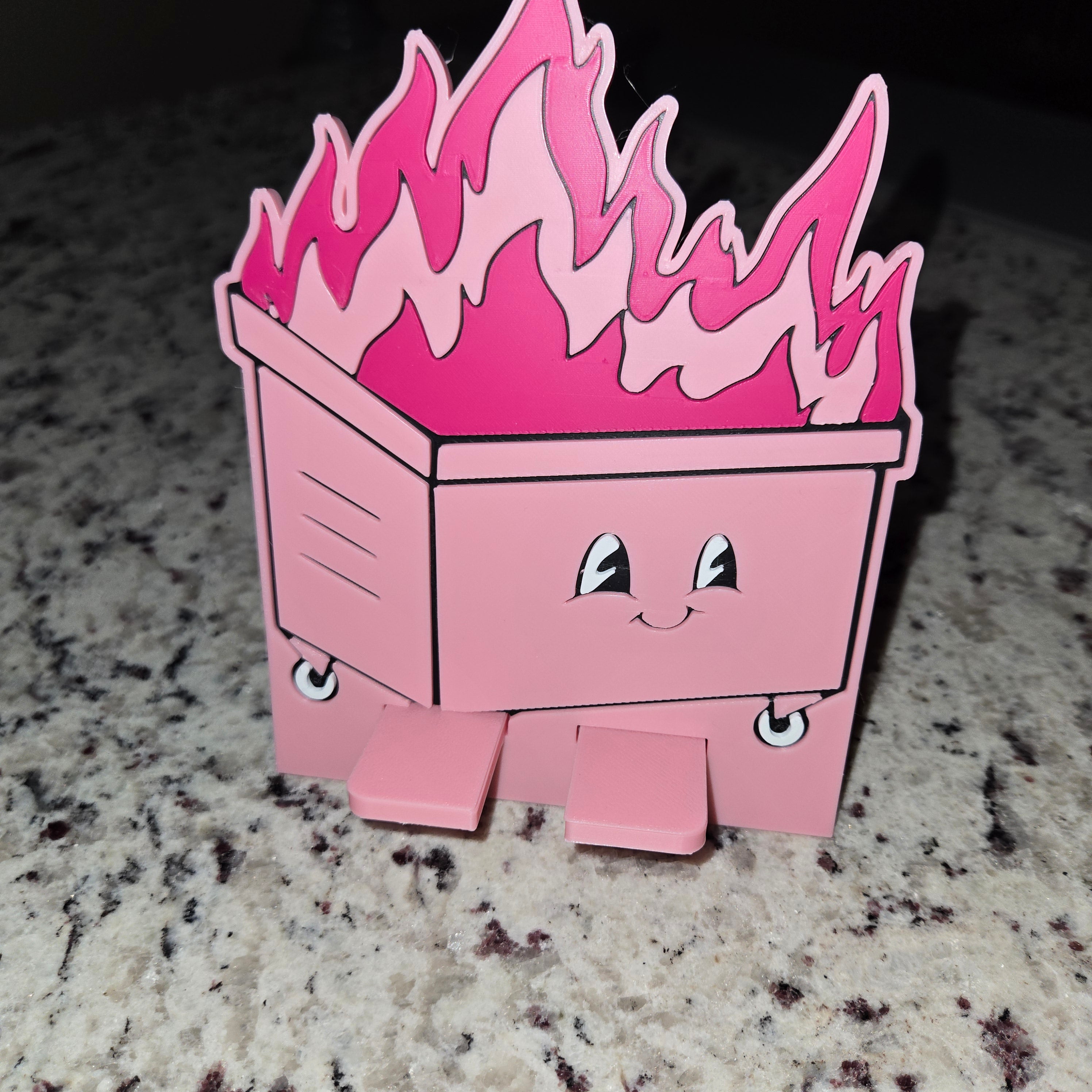 Pretty in Pink Dumpster Fire Office Set | Desk Accessory Bundle