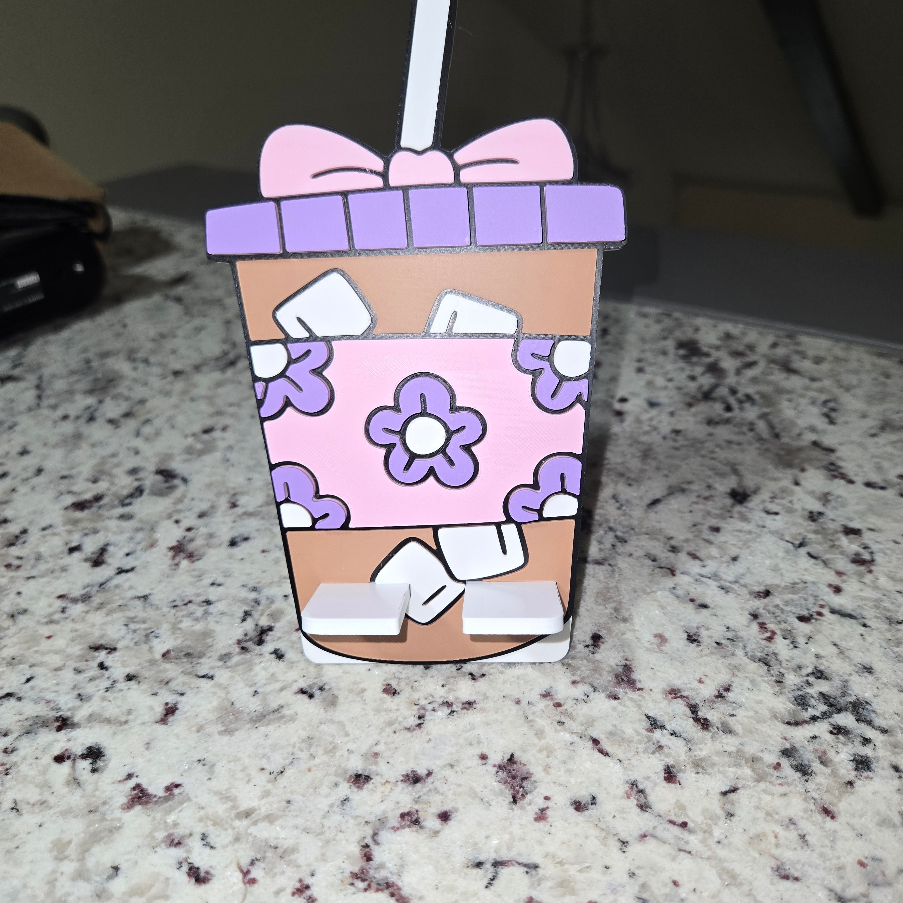 Pretty in Pink Iced Coffee Desk Accessory Bundle