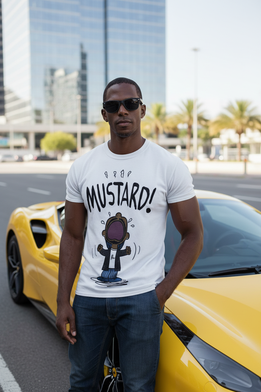 MUSTARD! Part 1 graphic shirt - Unique and Edgy Fashion Statement