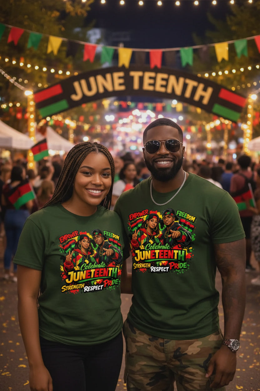 Celebrate Juneteenth with Pride graphic shirt