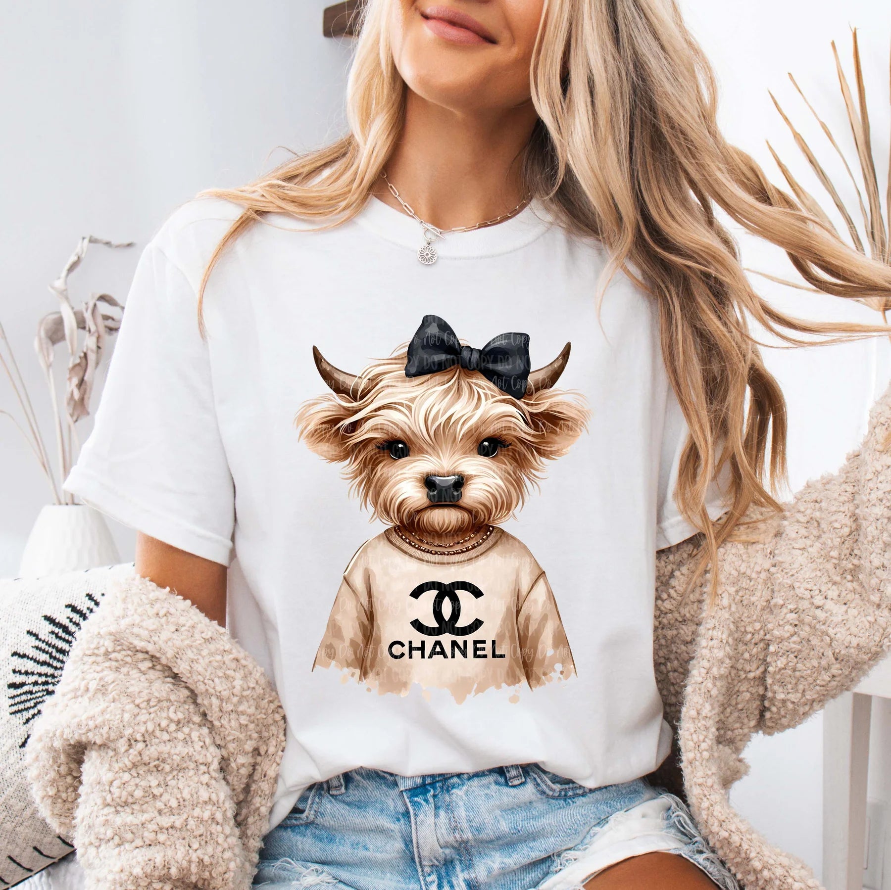 Feeling Boujee Highland Cow graphic Shirt - Angie's Custom Creations