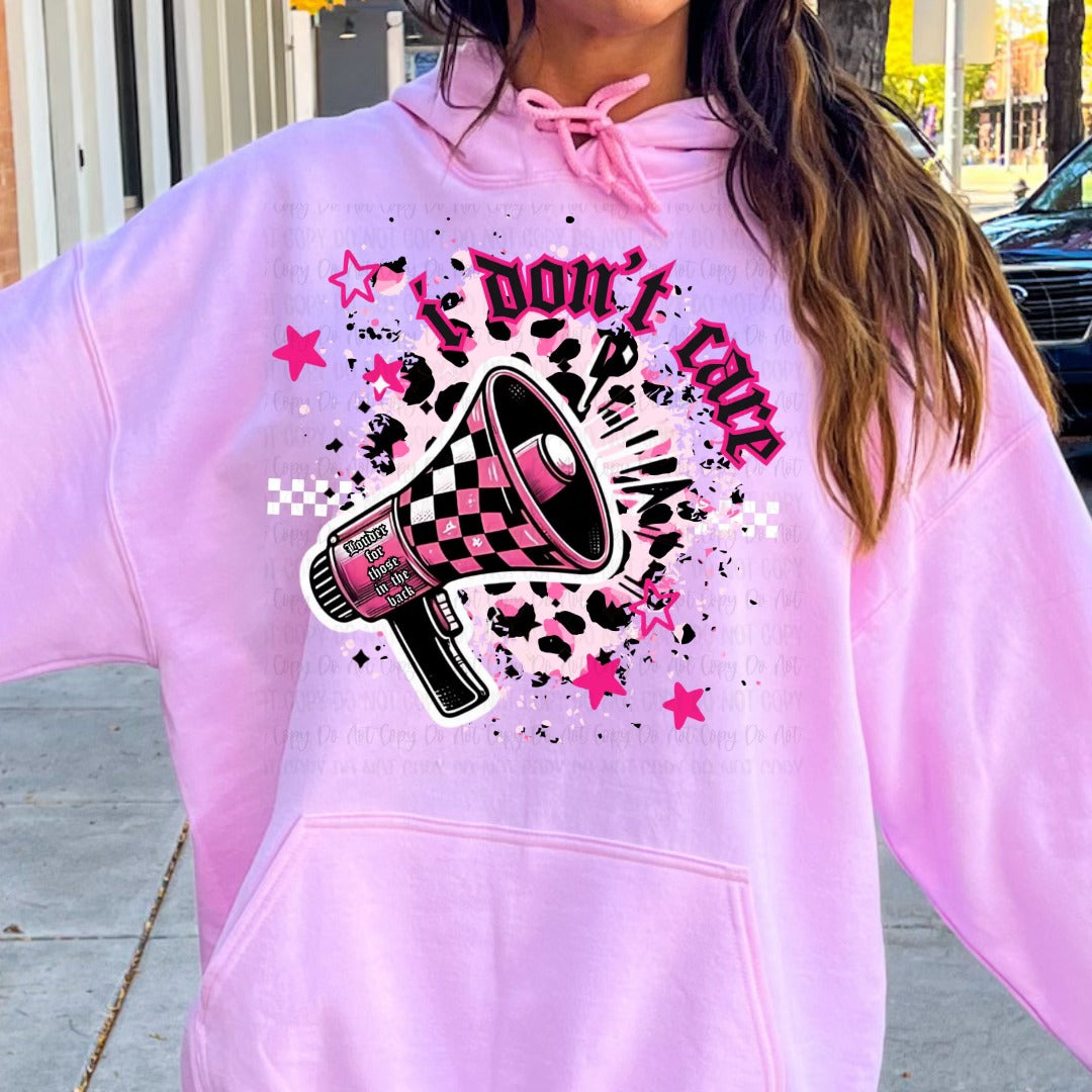 "I Don't Care" bull horn Hoodie - Angie's Custom Creations