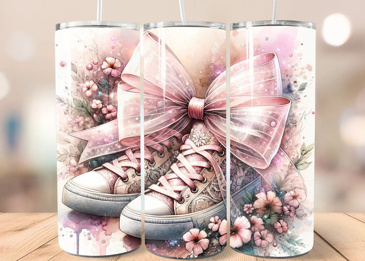 High Tops and Pink Bows 20 oz Tumbler