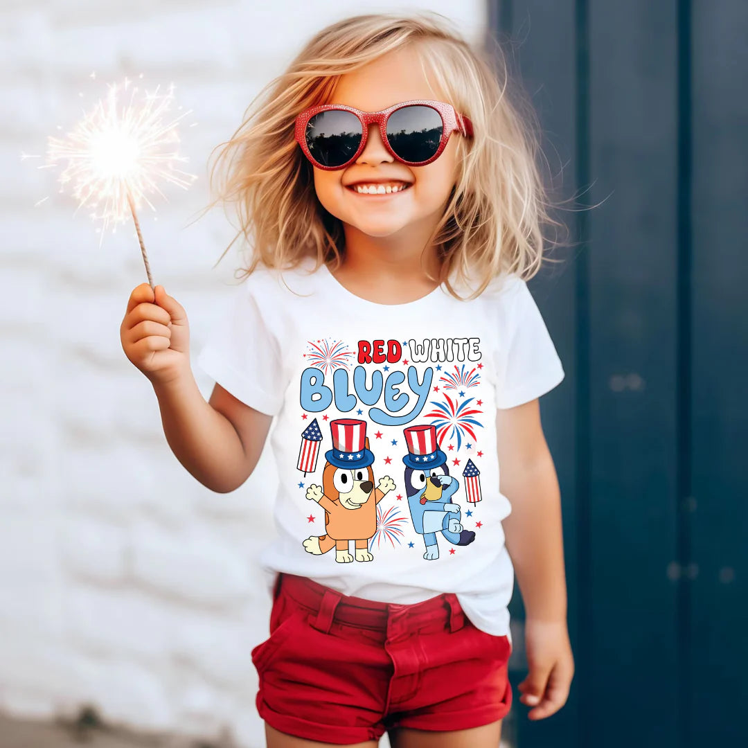 Red, White and Blue Patriotic dog - Angie's Custom Creations