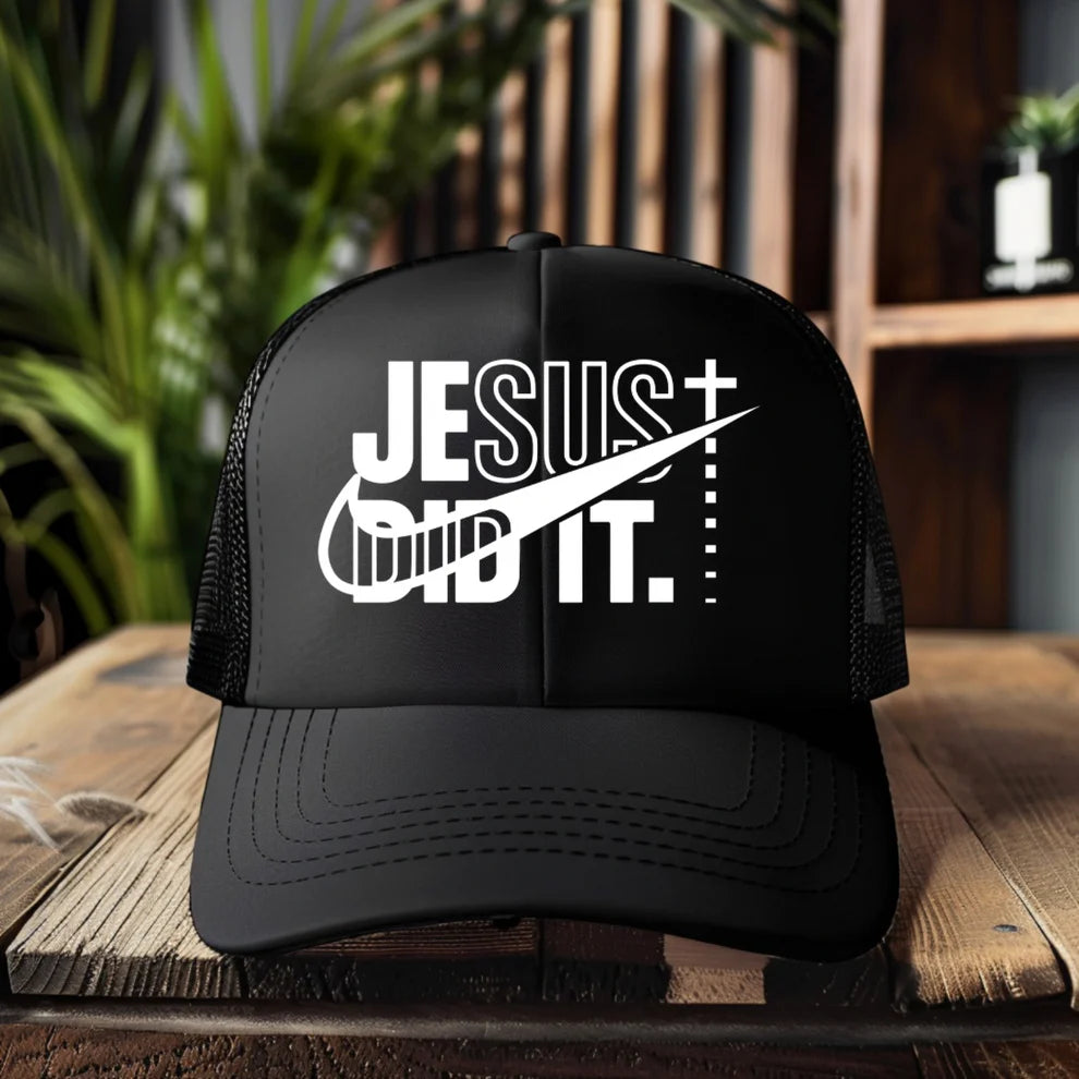 Jesus Did IT graphic Trucker hat