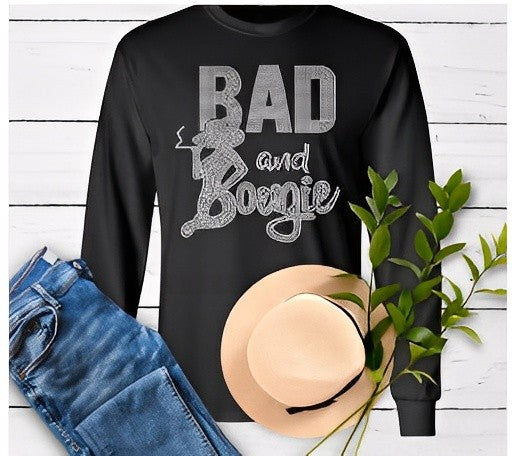 Bad Boogie Rhinestone Graphic Shirt - Angie's Custom Creations