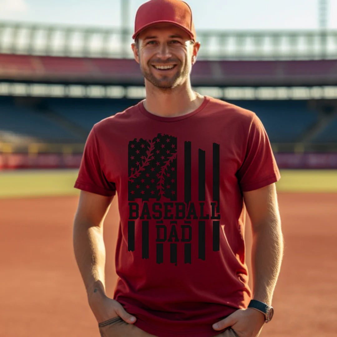 Baseball Dad Flag Graphic Shirt