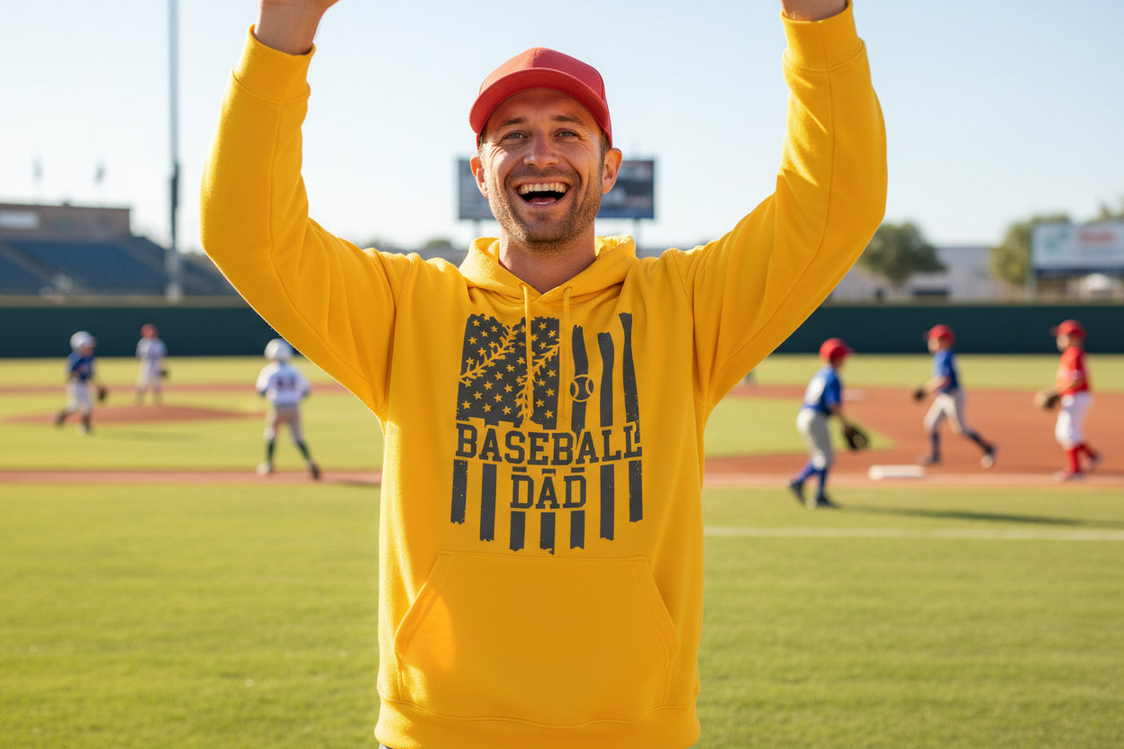 Baseball Dad Flag Graphic Shirt