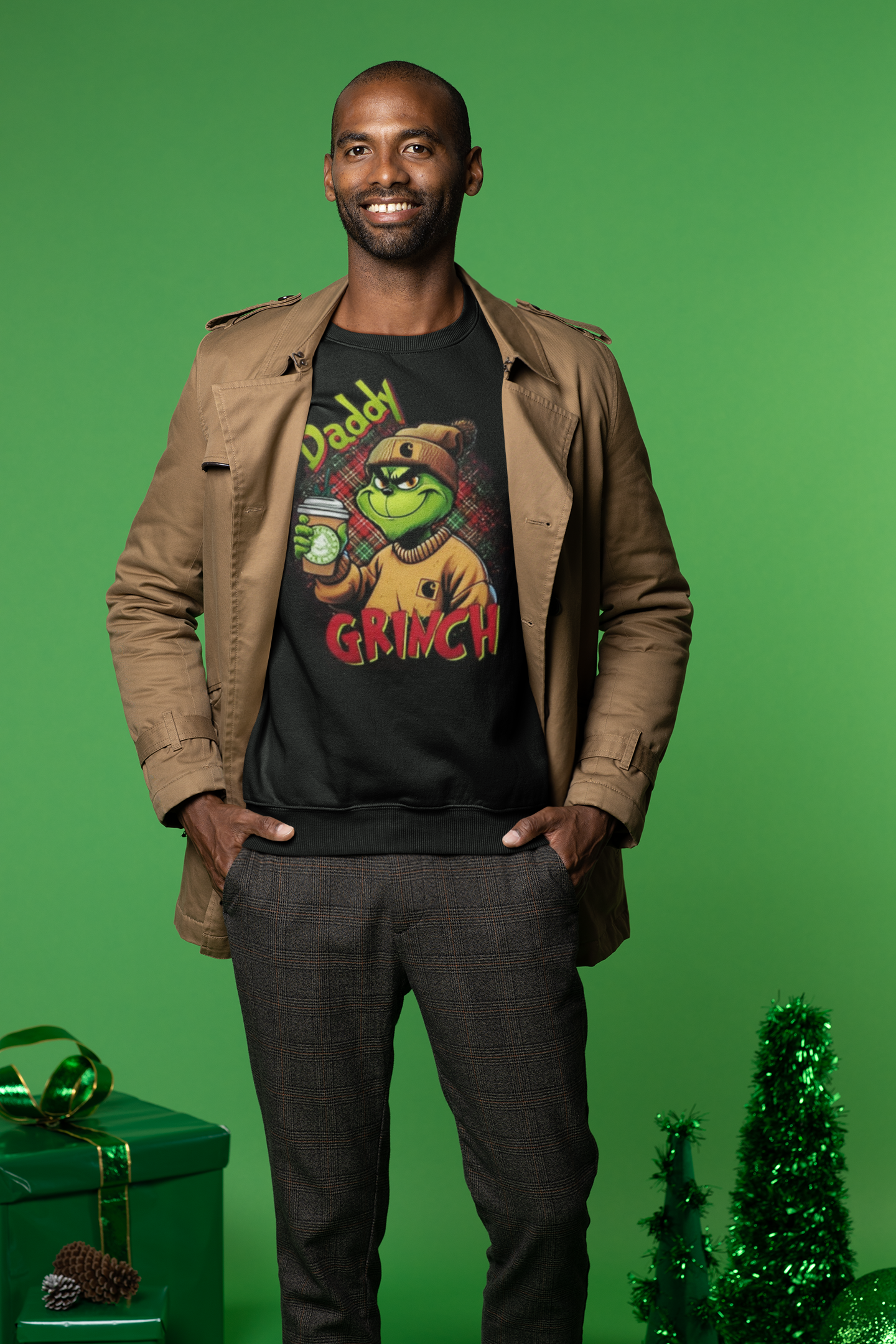 men's holiday shirt Big Daddy "G" Holiday Coffee Graphic shirt - Angie's Custom Creations