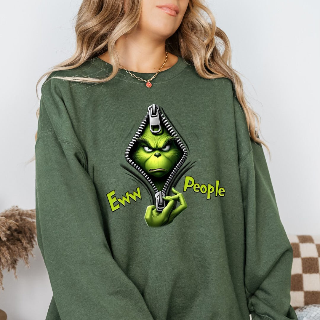 EW People! Zip me up Grinch Graphic Shirt - Angie's Custom Creations