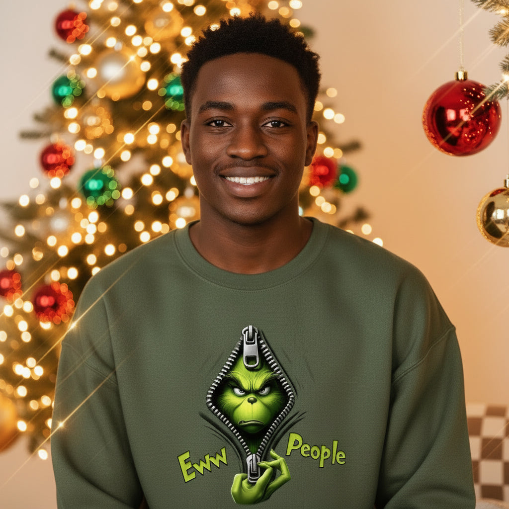 EWW People! Zip Me Up Grinch Graphic Shirt