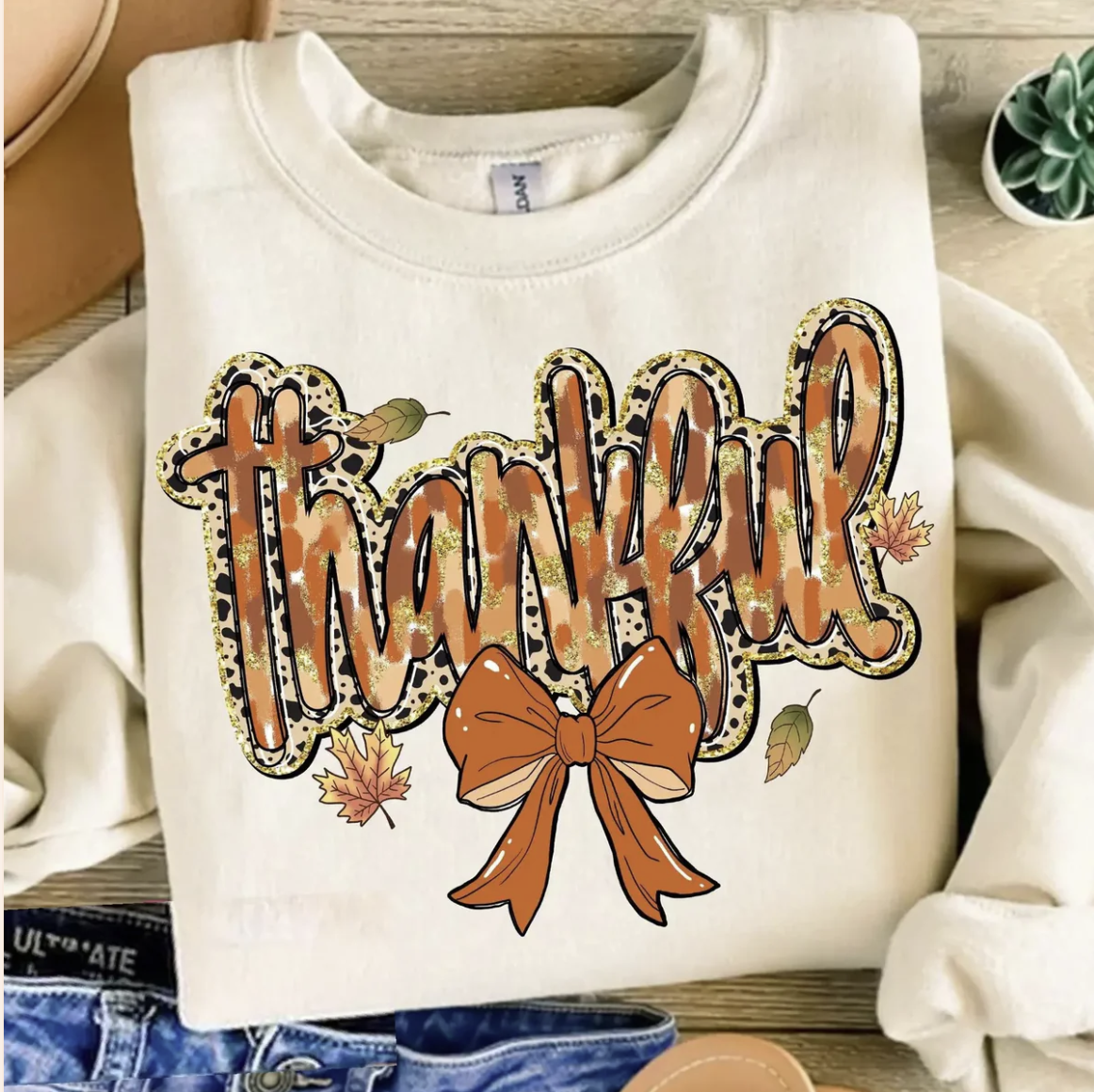 Thankful ! Glitter infused graphic Angie's Custom Creations