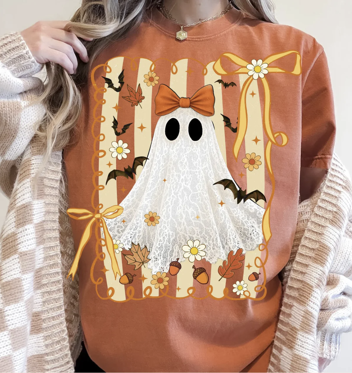 Lacy Lady Ghost glitter infused graphic - Angie's Custom Creations