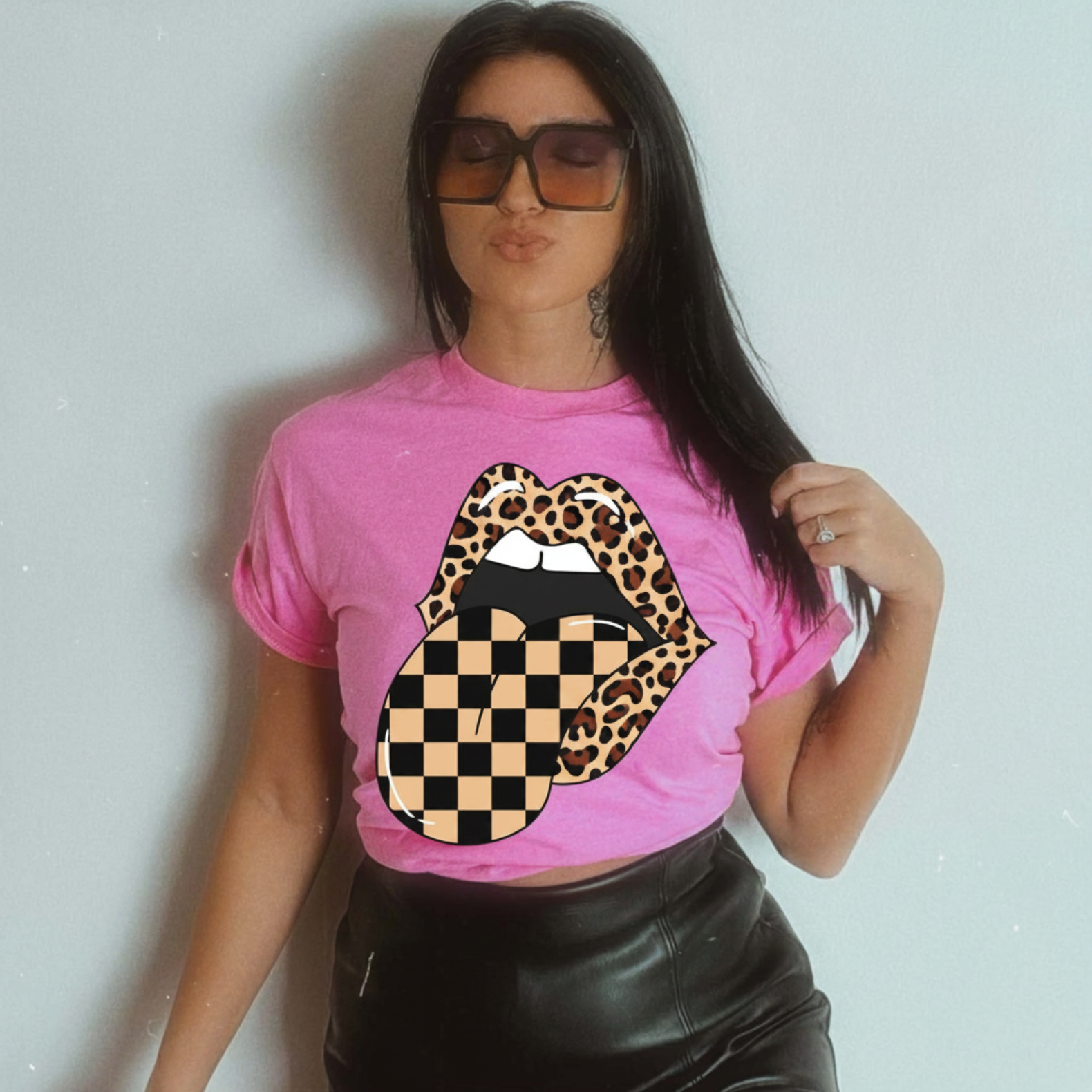 Leopard Smooches T-Shirt - Wild and Cute Animal Graphic shirt