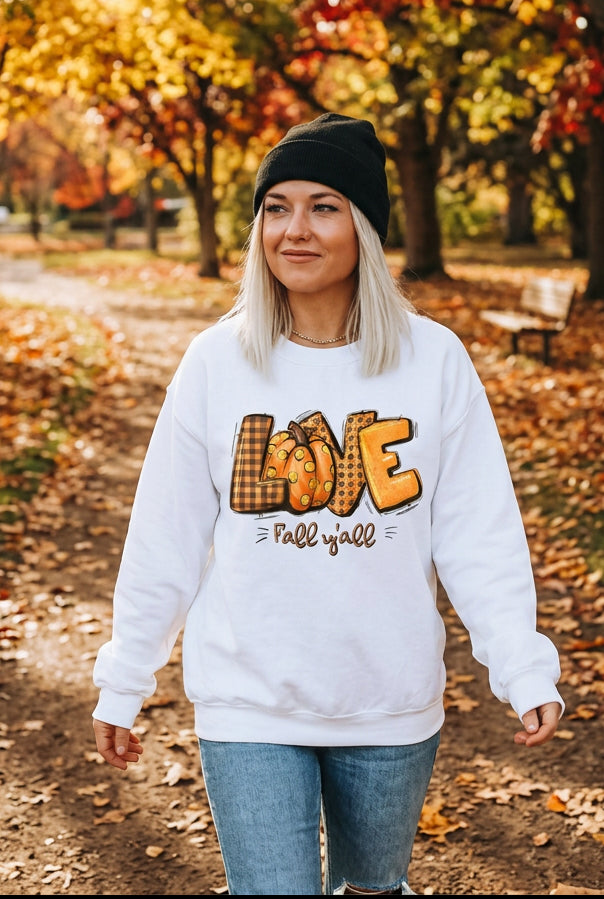 LOVE FALL Y'all shirt graphic shirt