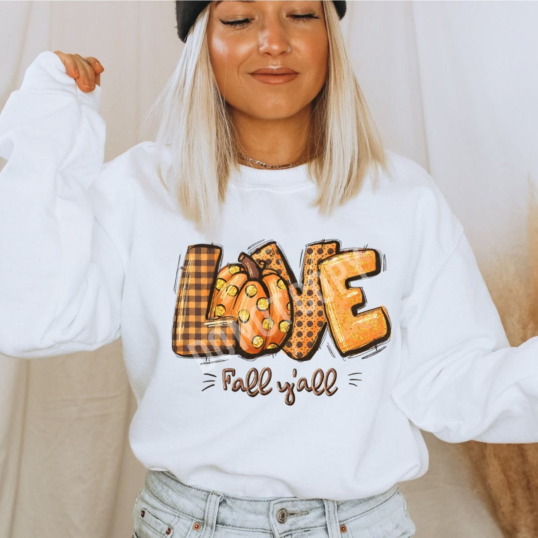 LOVE FALL Y'all shirt graphic shirt