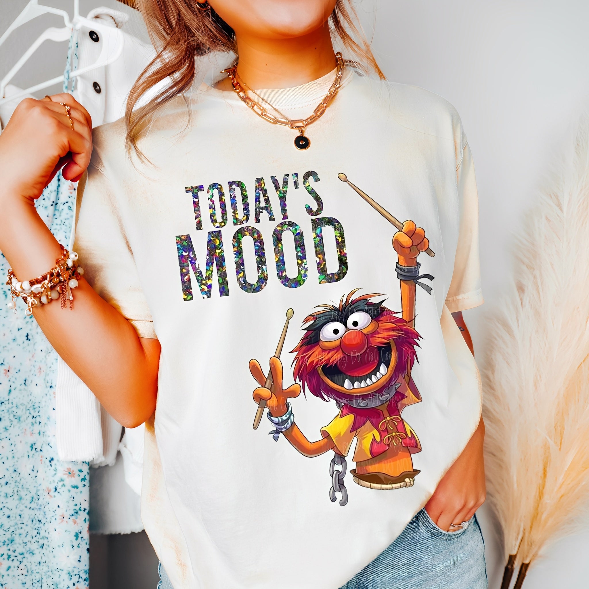 Today's Mood With ANIMAL Graphic Shirt Angie's Custom Creations