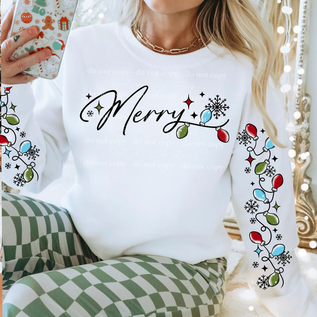 Merry all the way with Black font Graphic Shirt | Festive Apparel for the Holiday Season