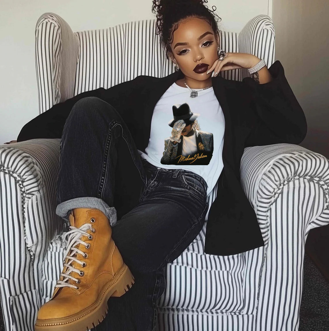 M.J The Gloved One graphic shirt