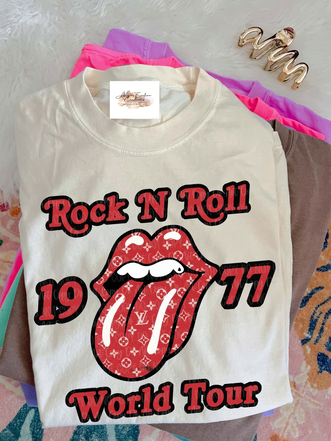 I wanna Rock N Roll in style T-shirt - Angie's Custom Creations