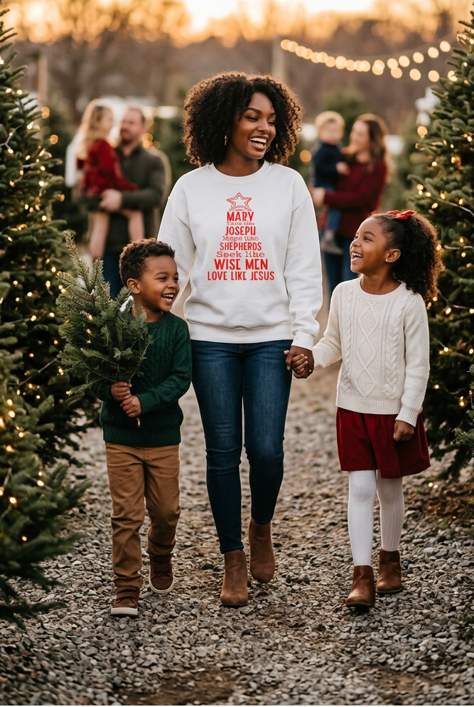 Faith Like Christmas Red Font Graphic Shirt