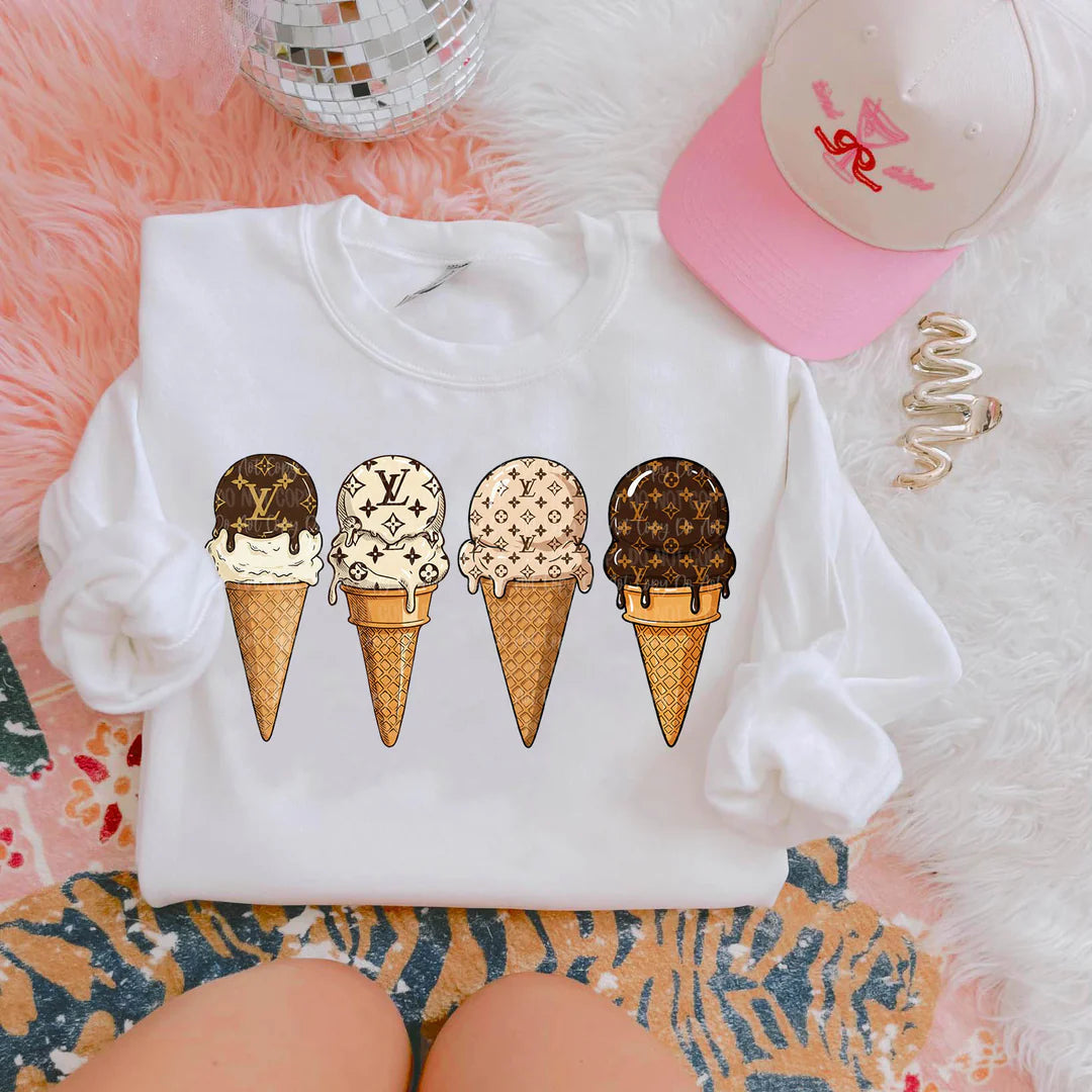We all scream for Boujee Ice cream Sweatshirt - Angie's Custom Creations