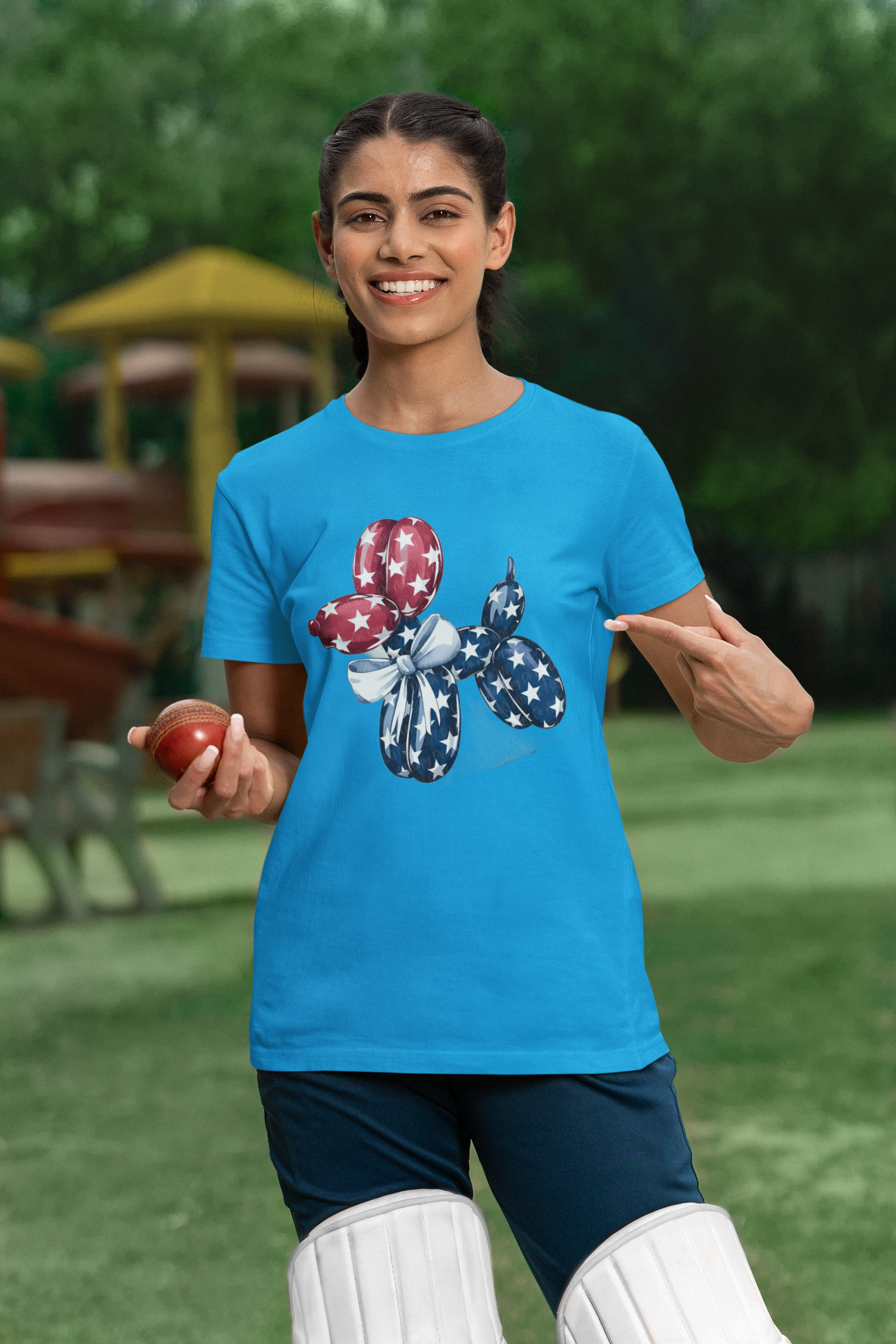 Patriotic lil balloon doggy T-shirt - Angie's Custom Creations
