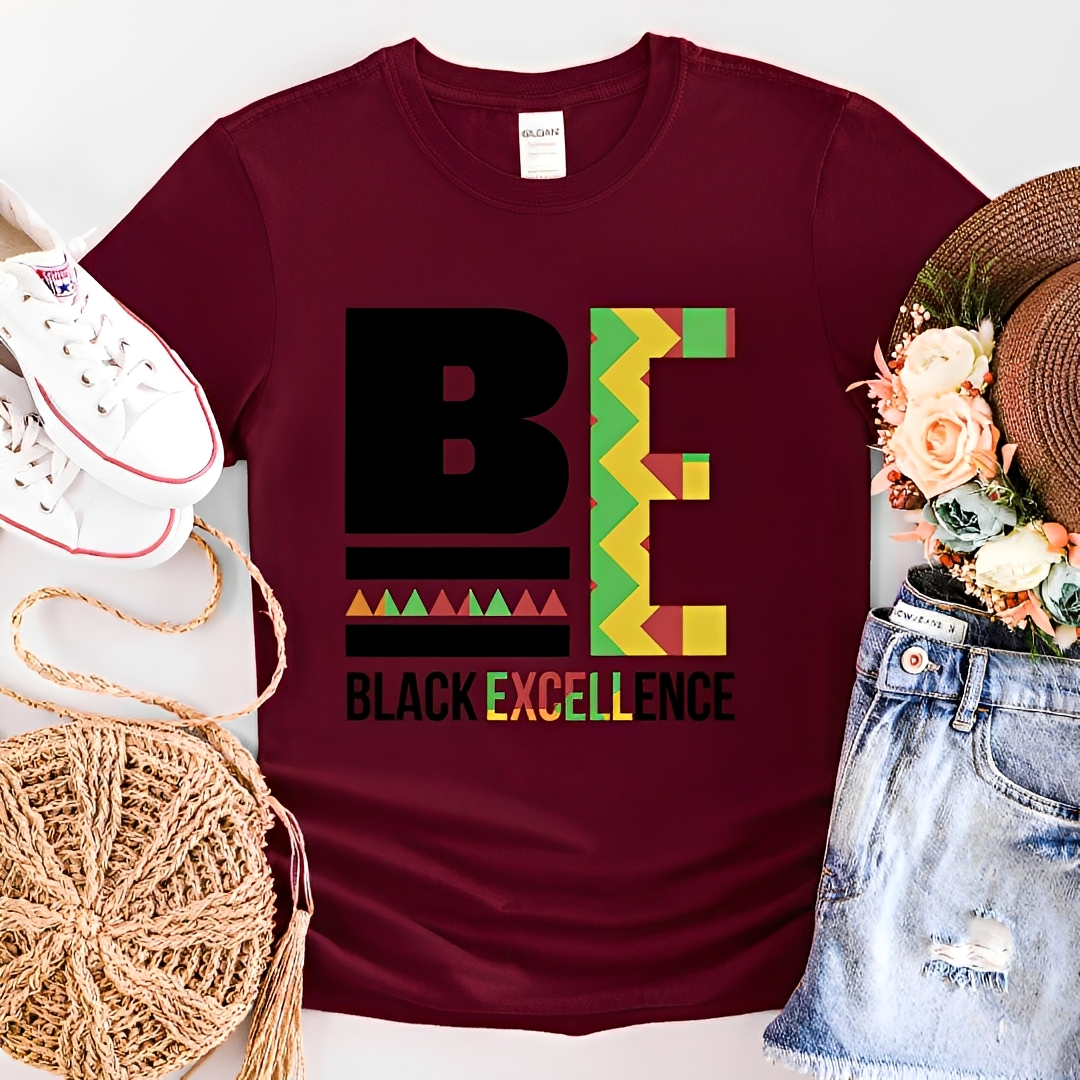 B E Black Excellence graphic shirt