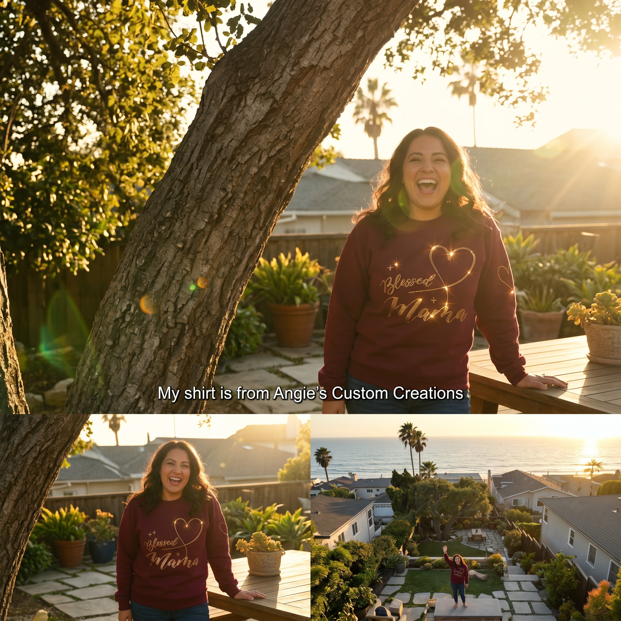 Blessed MAMA with Hearts Spangle graphics