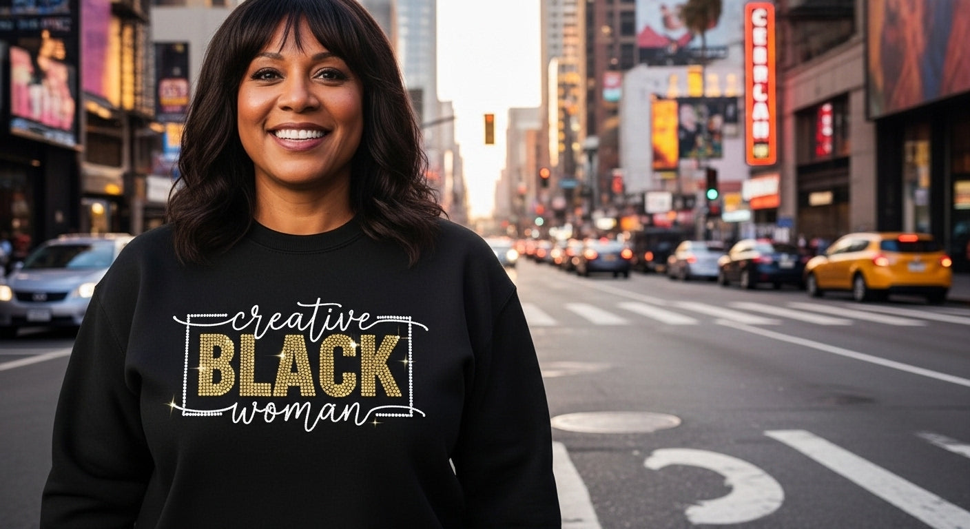 Creative Black woman graphic shirt