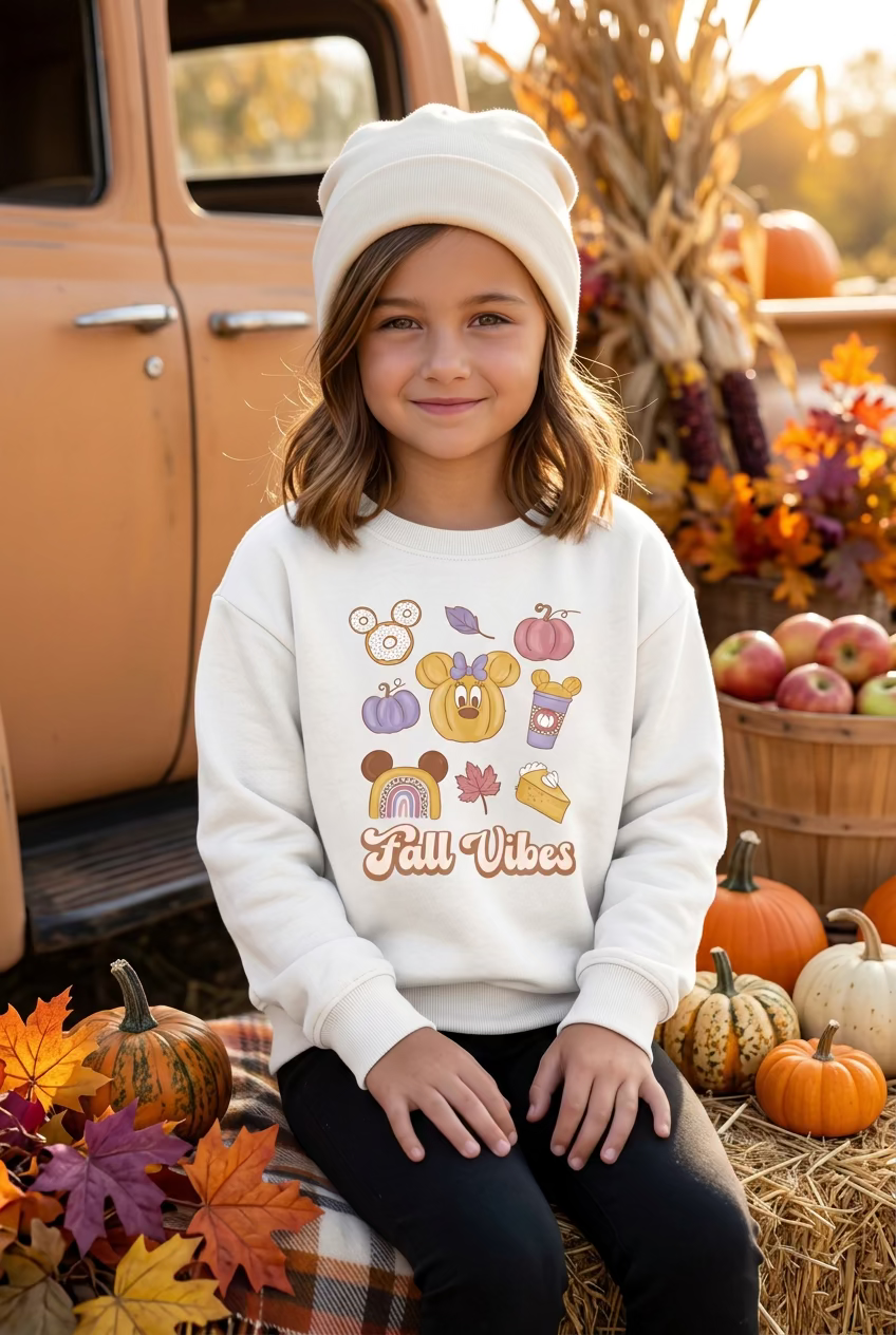 Fall Vibes Graphic Shirt for youth