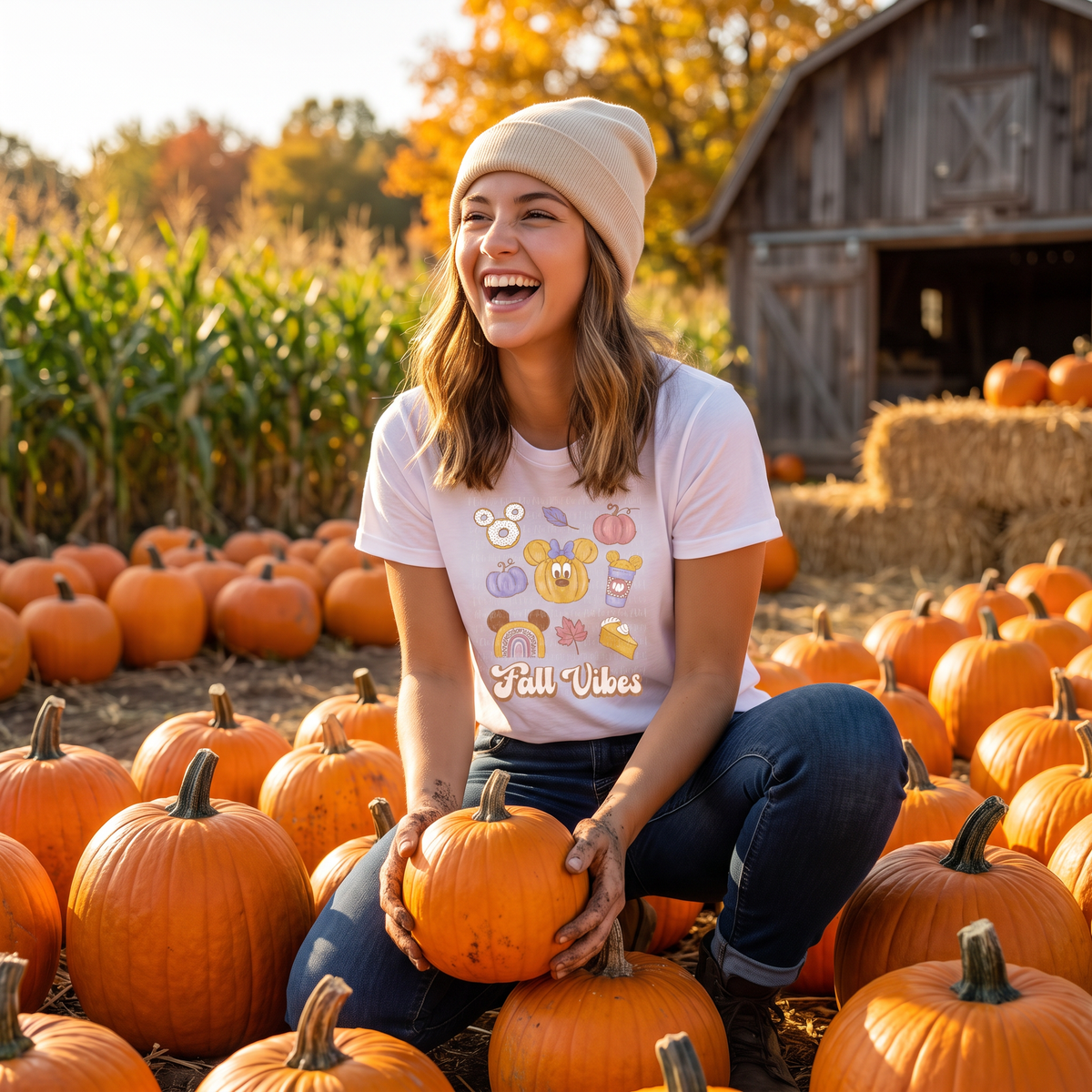 Fall Vibes Graphic Shirt for youth