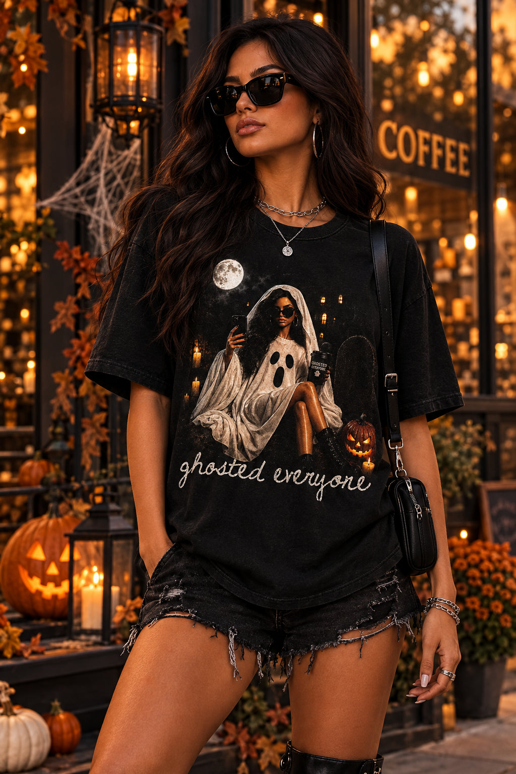 Ghosted Everyone one 👻🖤graphic shirt