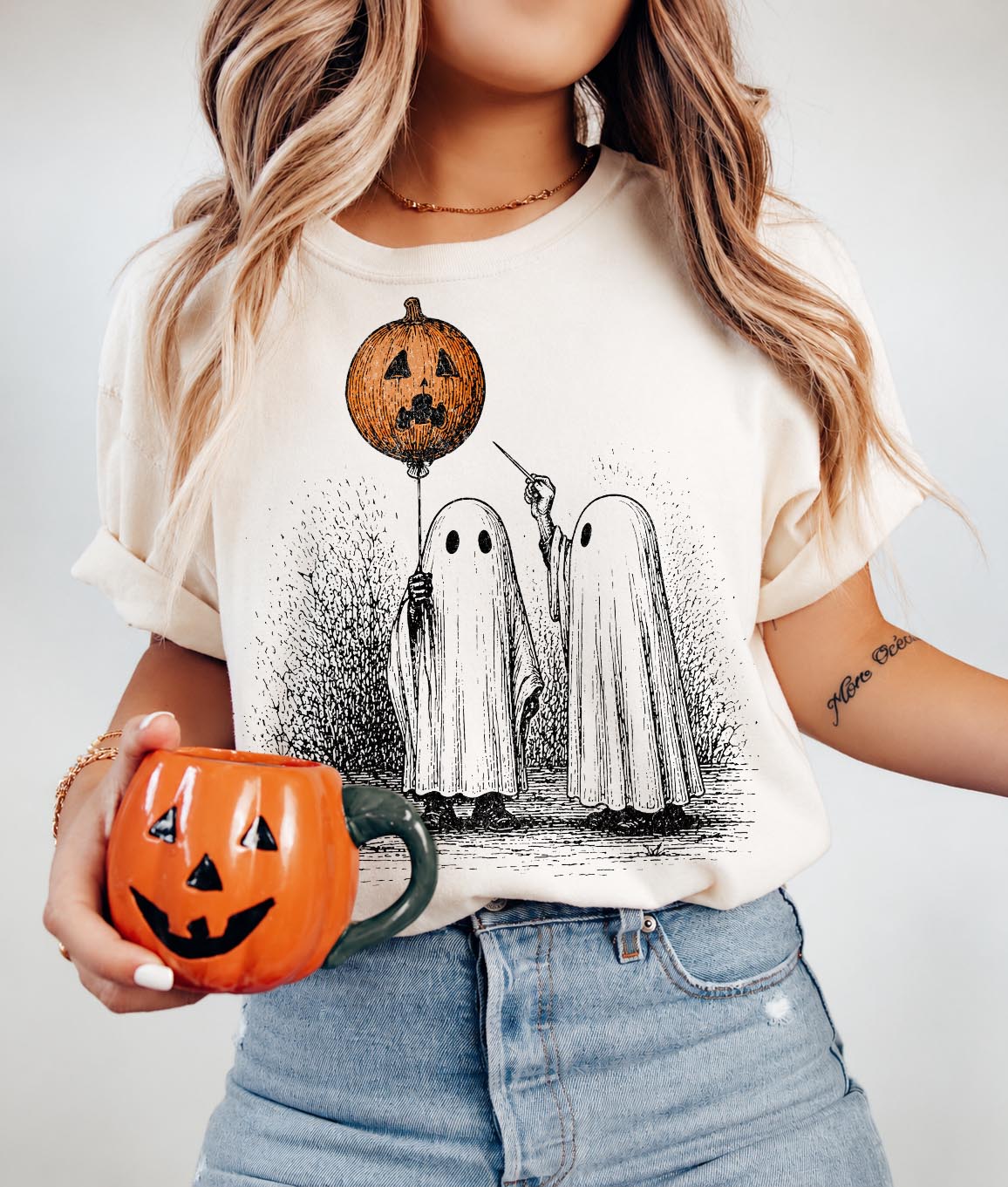 Ghostie Pumpkin Pop Halloween Graphic shirt