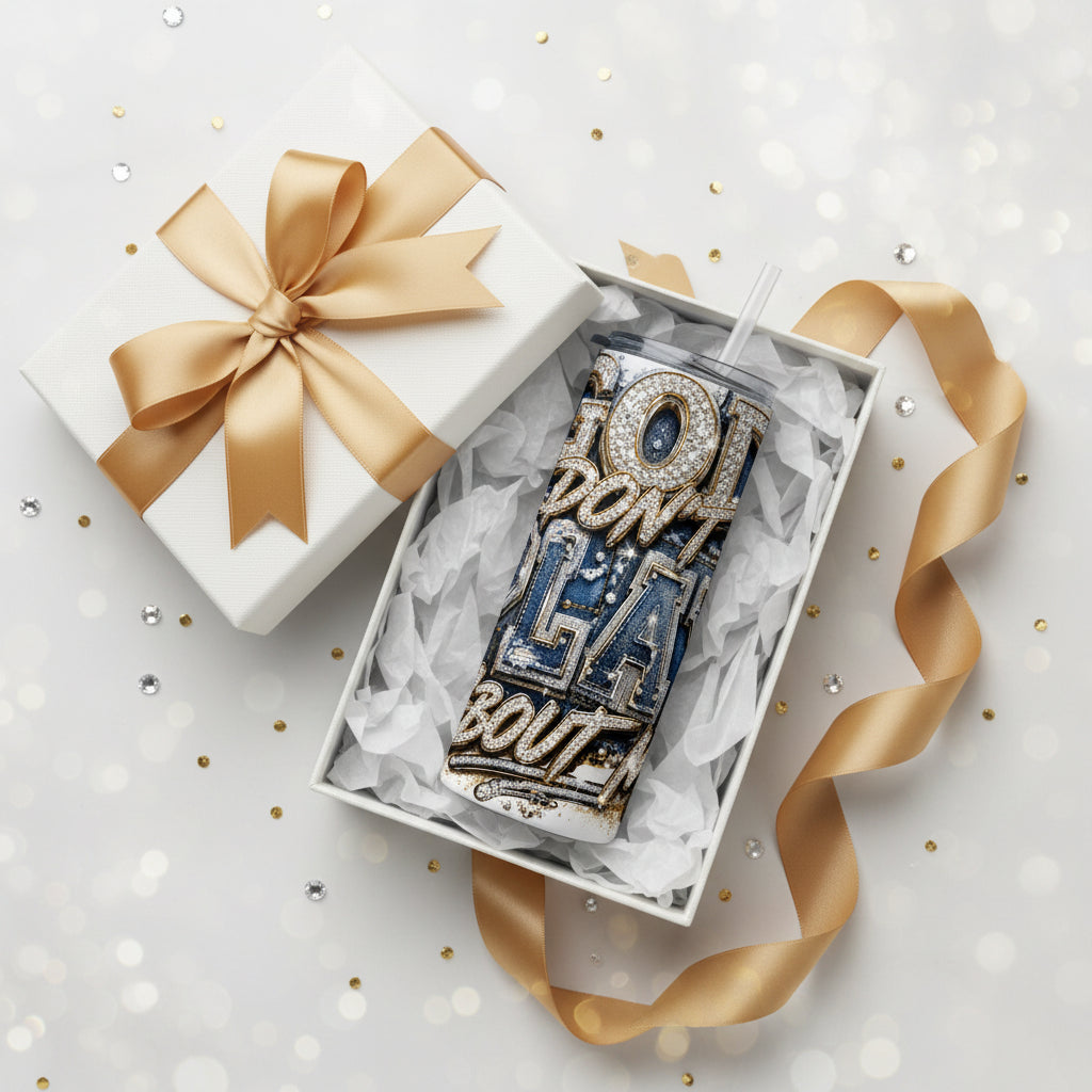 God Don’t Play About Me Tumbler Faux Bling 20 oz Tumbler