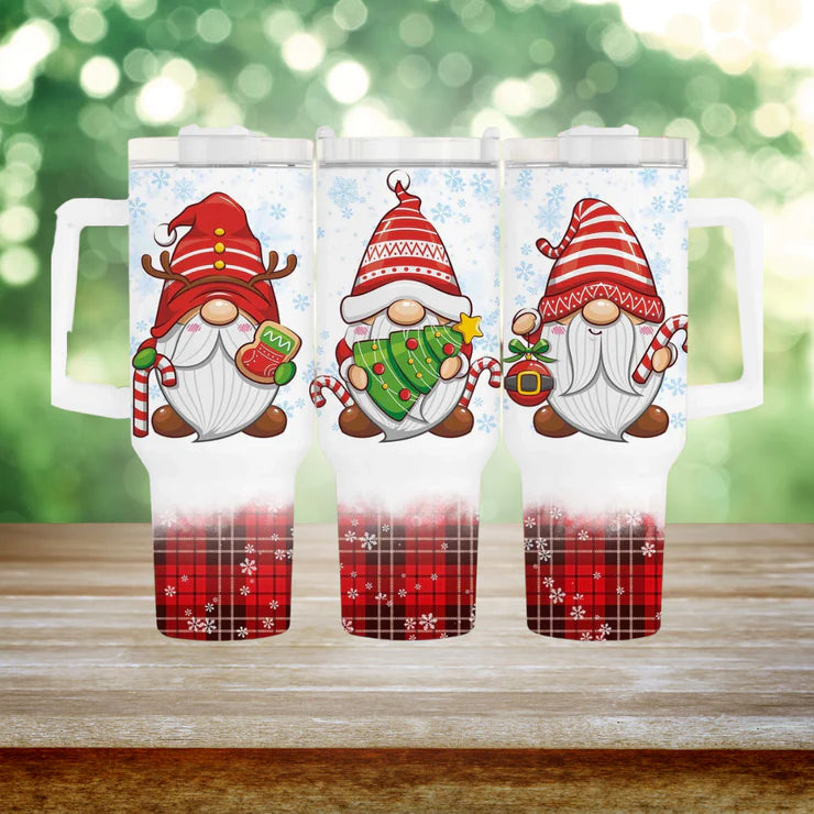 Gnome Christmas 40 oz Tumbler - Angie's Custom Creations