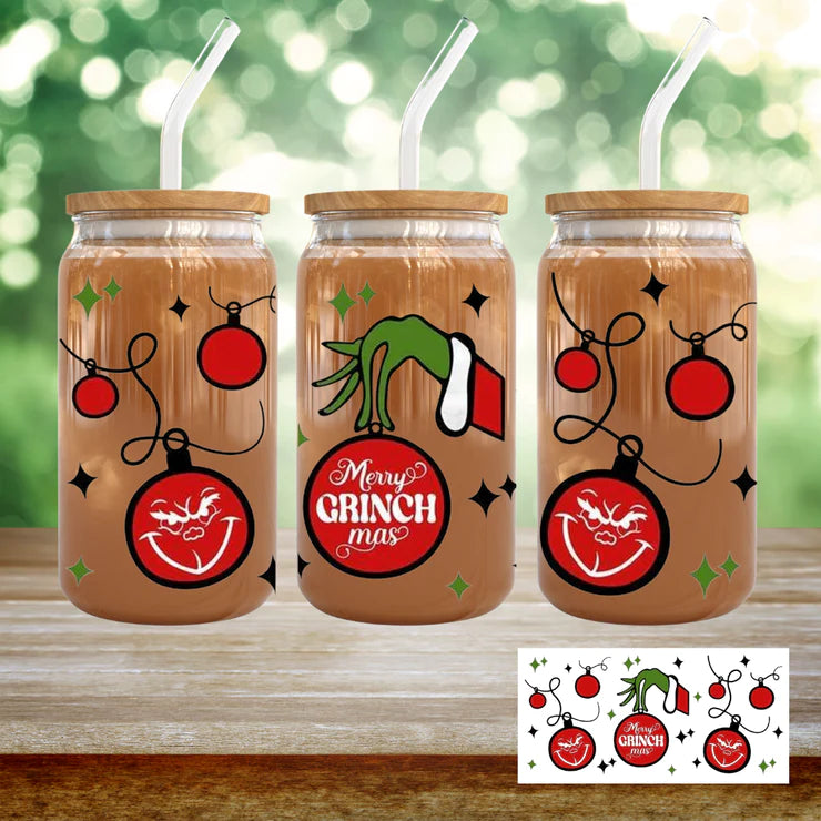 Christmas tumbler Merry Grinchmas 16 oz Tumbler - Angie's Custom Creations