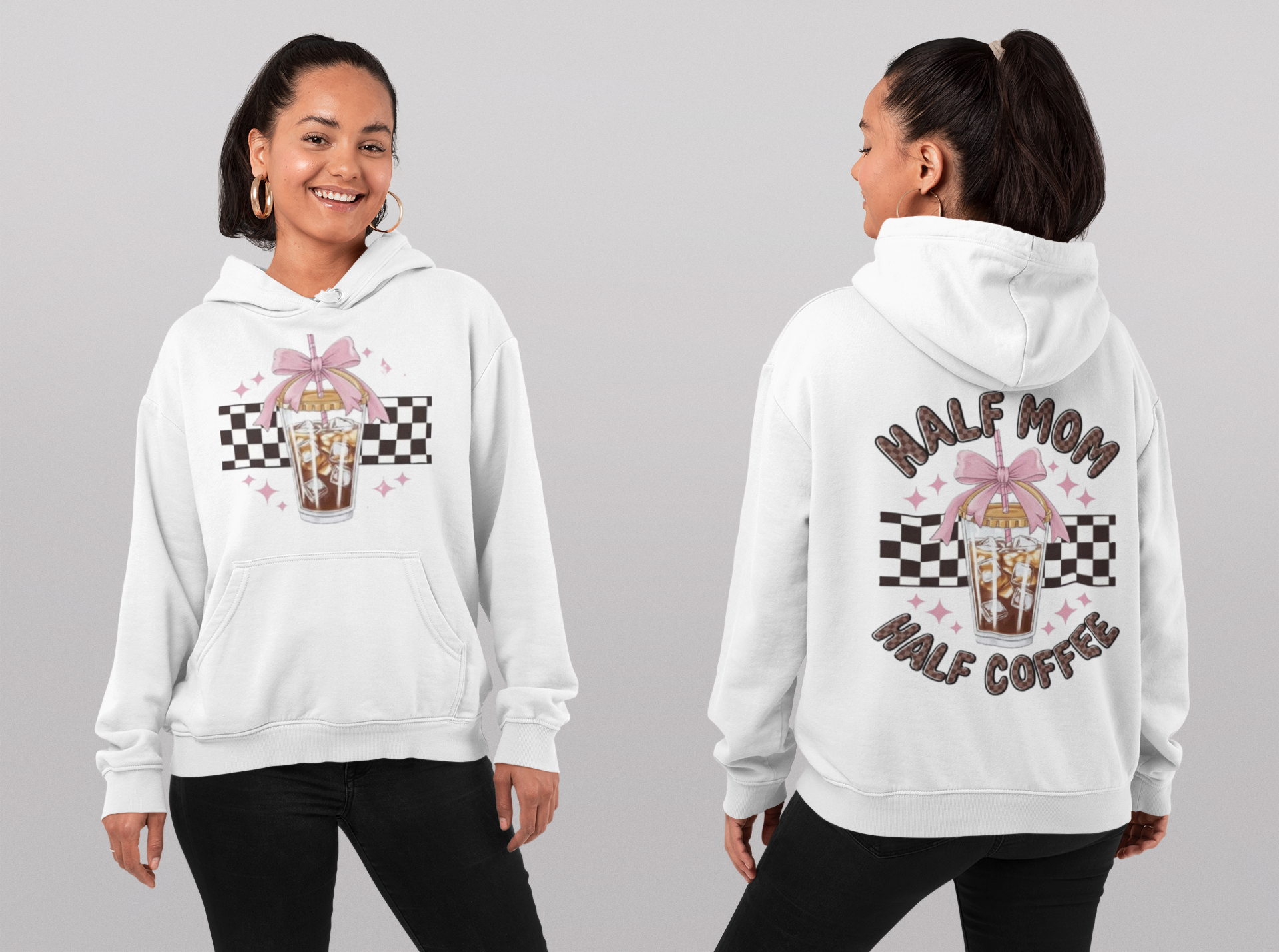 Half Mom and Half Coffee graphic shirt