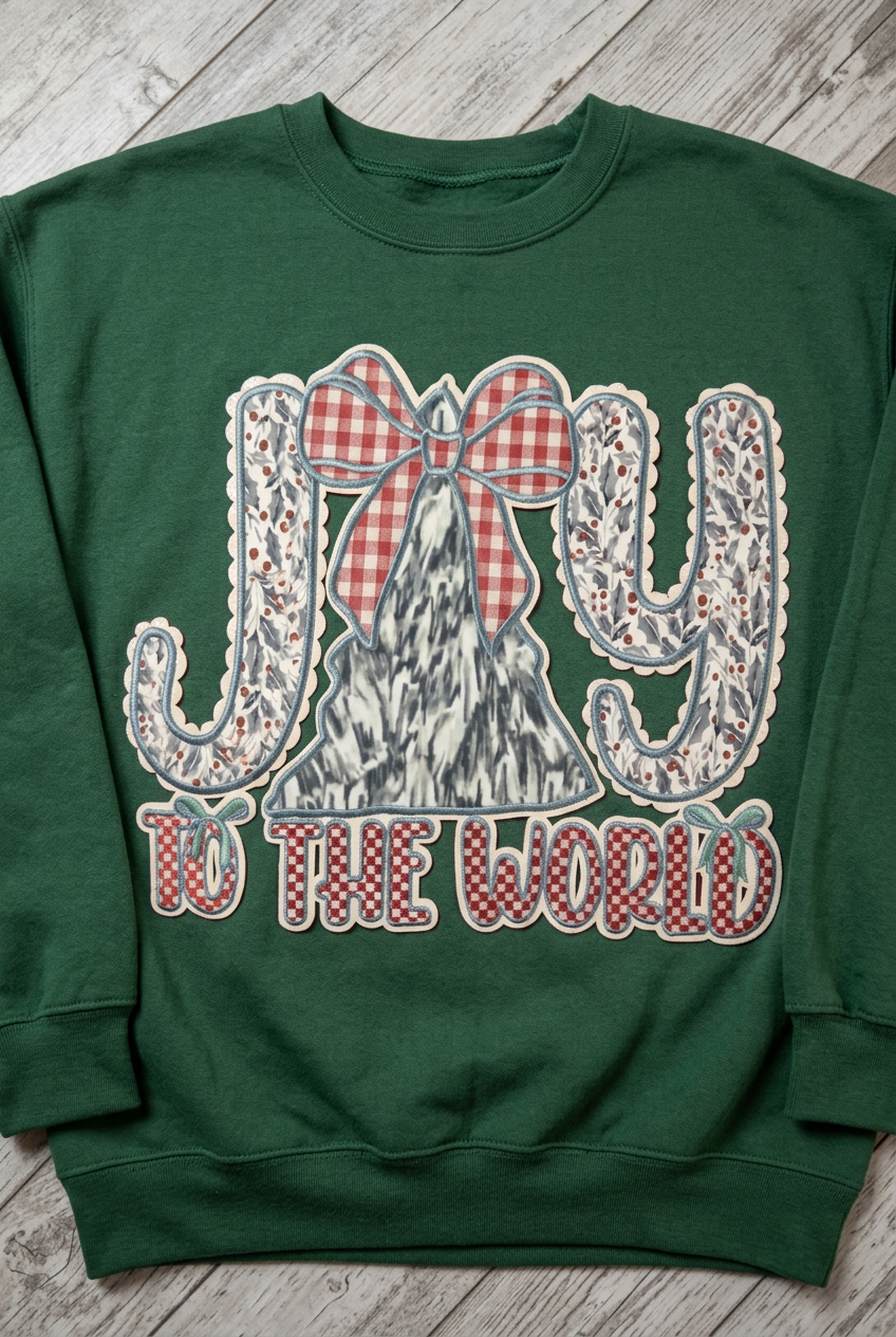 JOY! to the world holiday Patch graphic