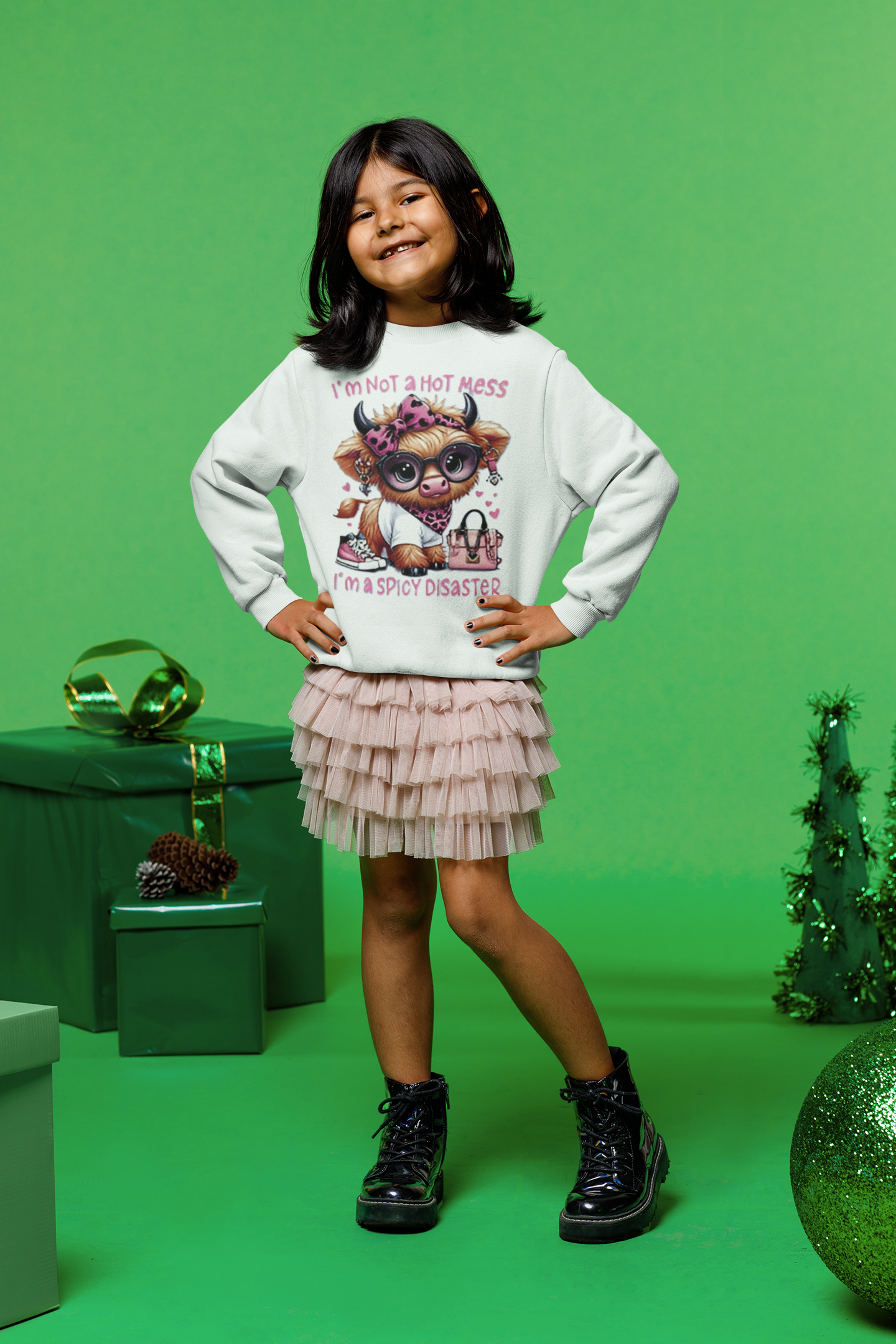 Not a Hot Mess, a spicy Disaster Youth Graphic Shirt Angie's Custom Creations