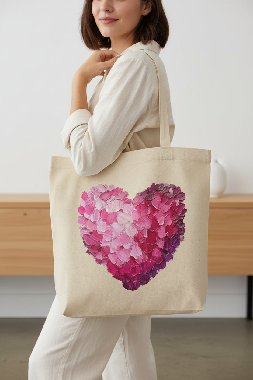The Pinks have it Heart tote bag