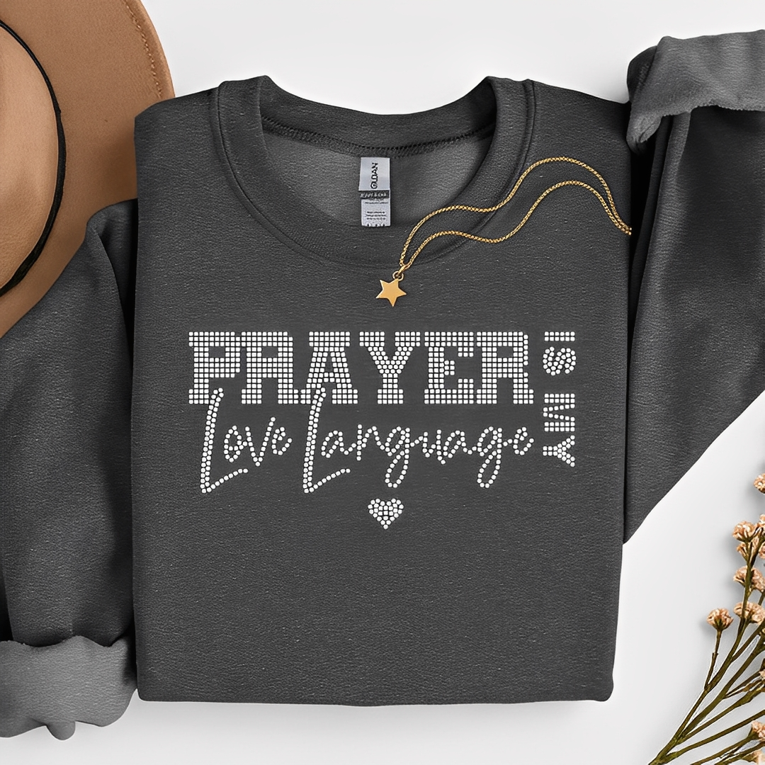 Prayer is my Love Language Rhinestone graphic shirt