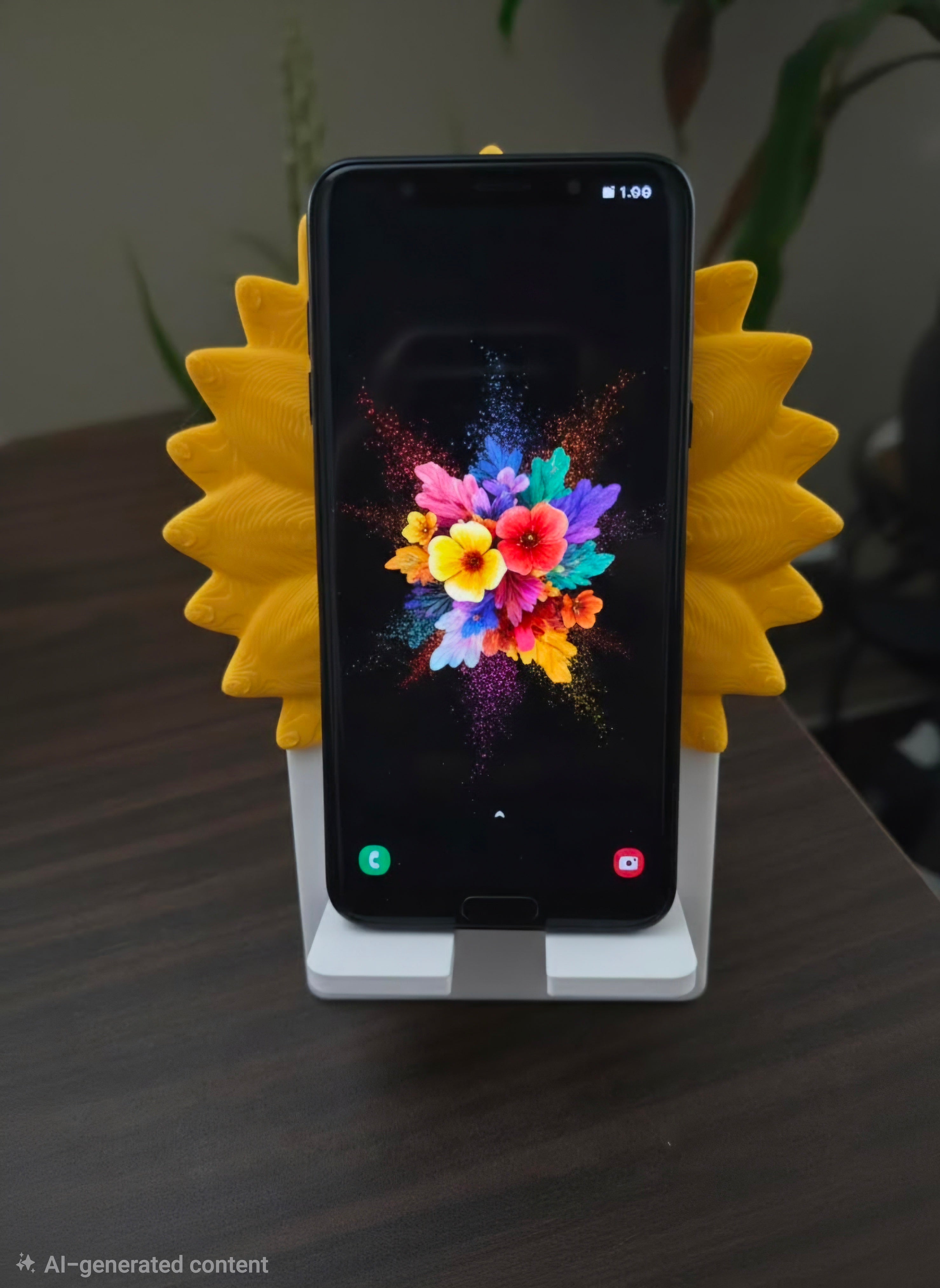 Sunflower style phone holder