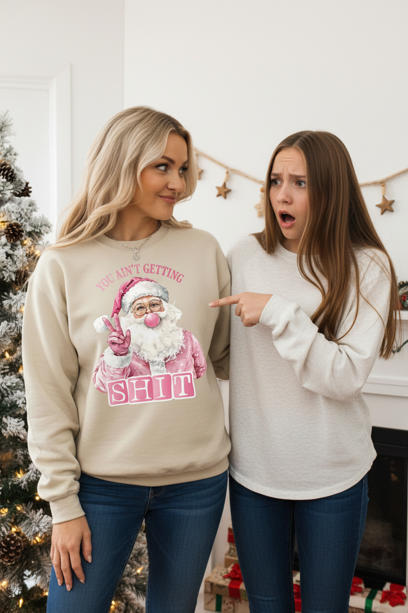Christmas Party Graphic Tee - Santa Humor Shirt