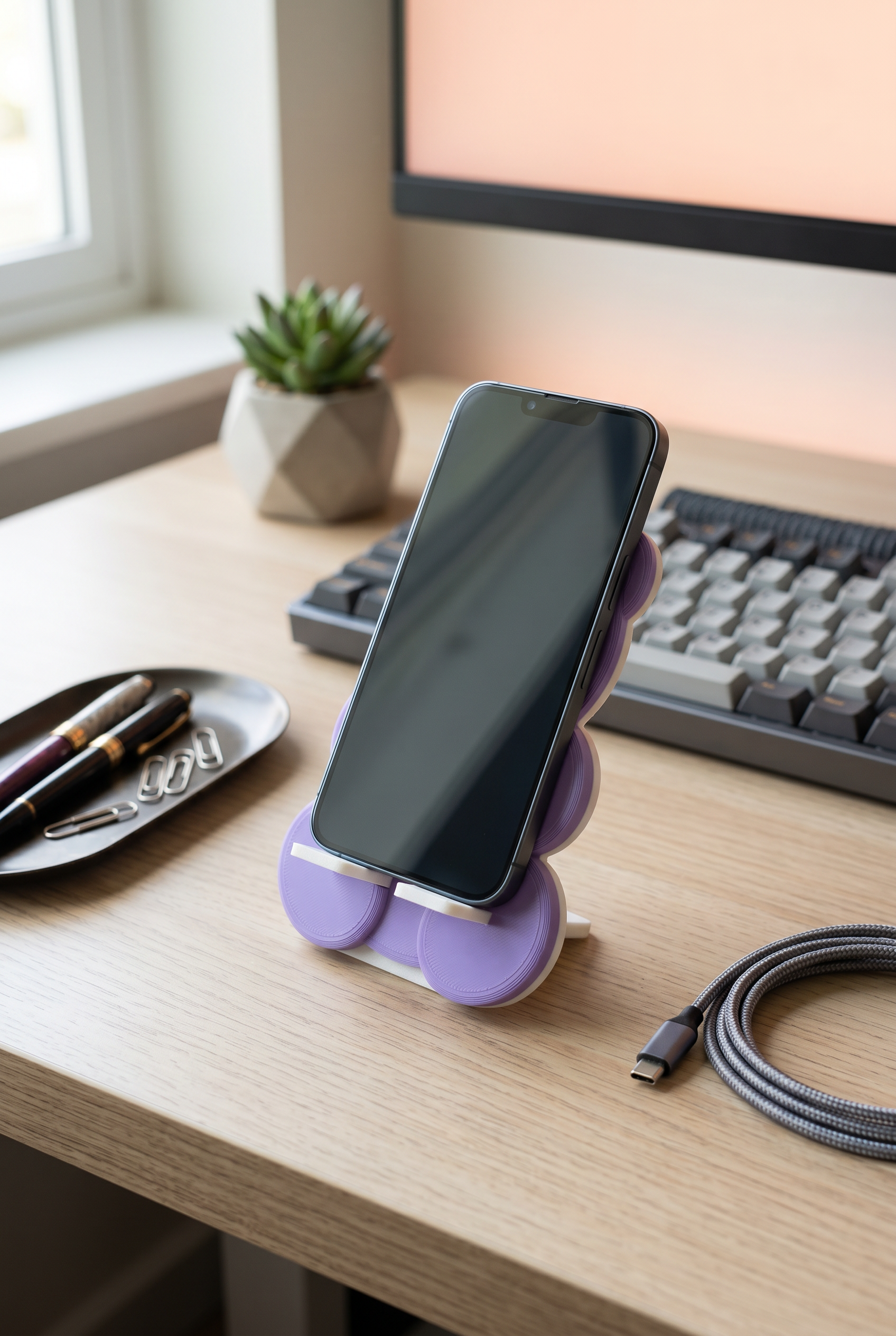 Gummie Bear style phone holder- Purple