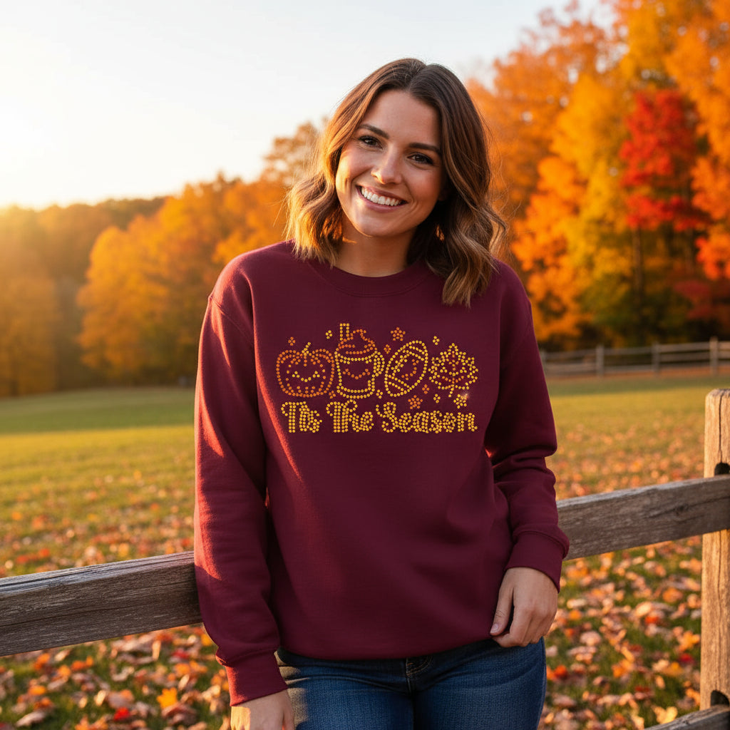 Tis the Season ! Rhinestone Graphic Shirt - Angie's Custom Creations